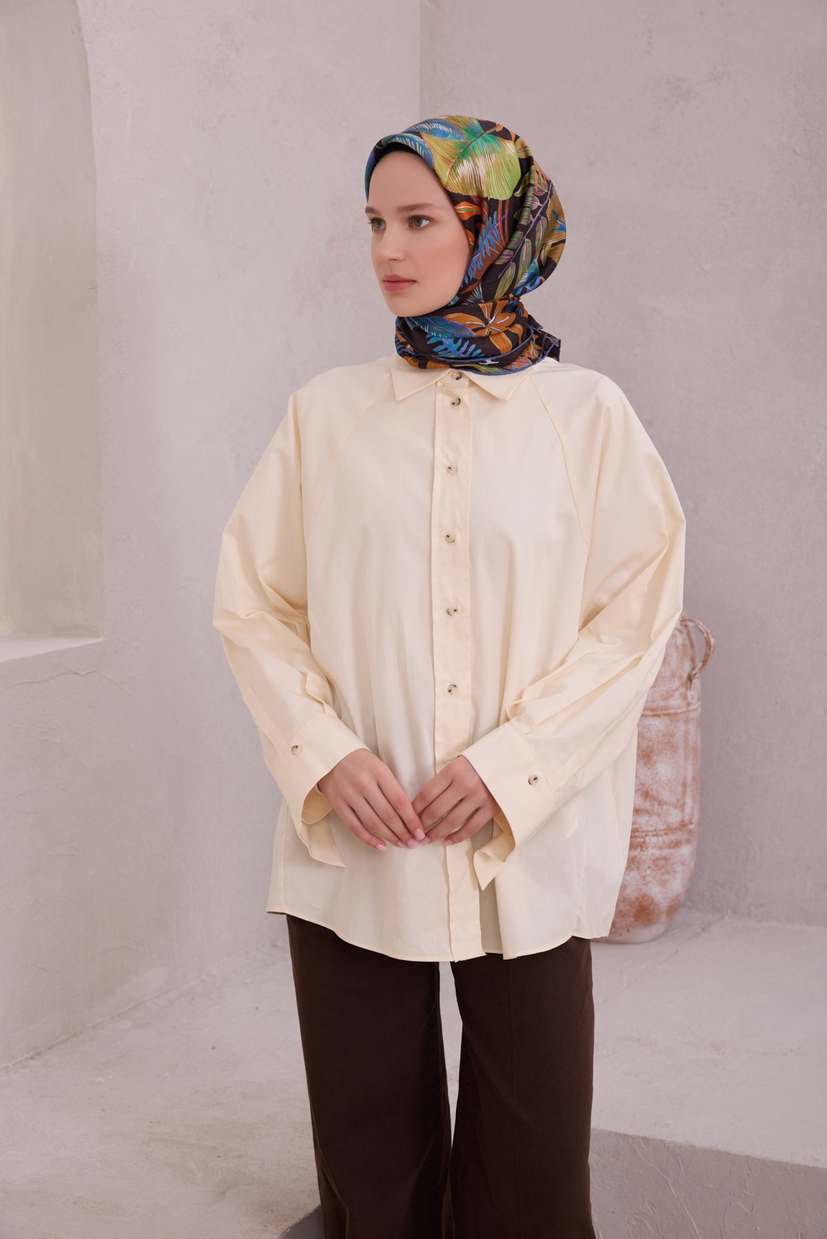 Belli Saf İpek Twill Eşarp 4225D01