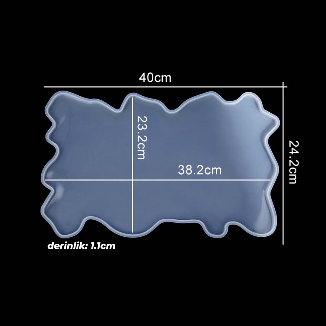 Epoksi Silikon Düzensiz Dalgalı Tepsi Kalıbı