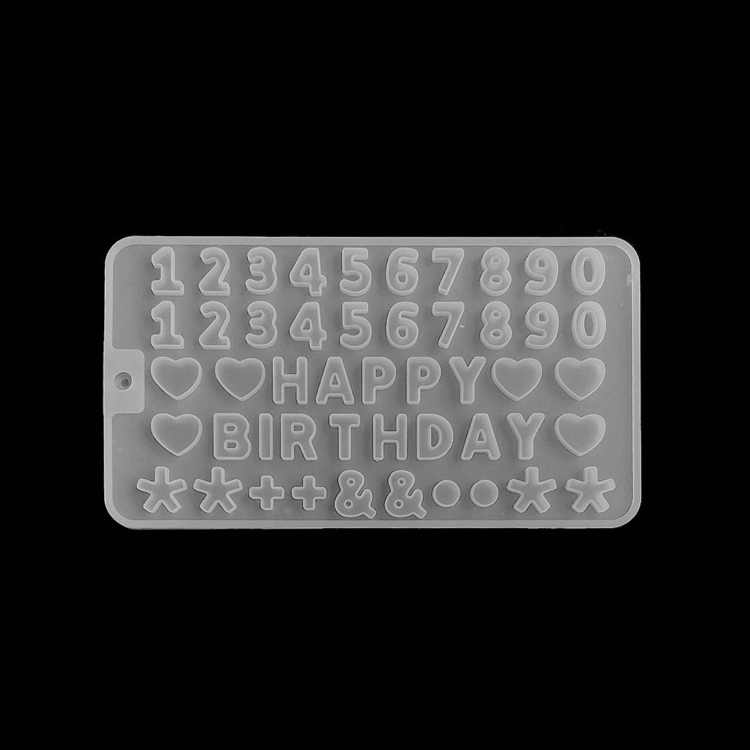 Epoksi Silikon Happy Birthday Harf Kalıbı