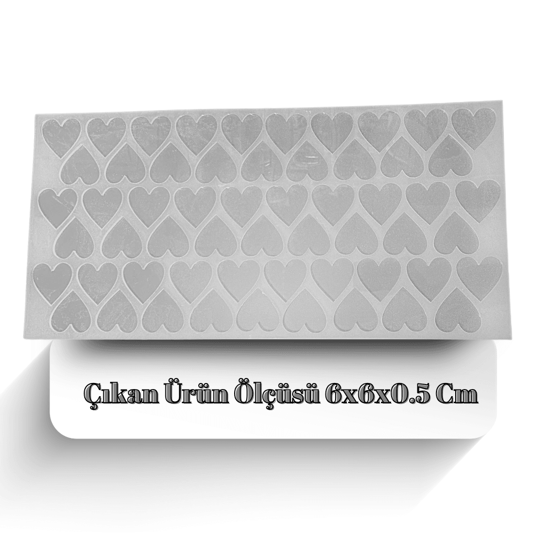 Epoksi 57'Li Seri Üretim 6 Cm Kalp Magnet Silikon Kalıp