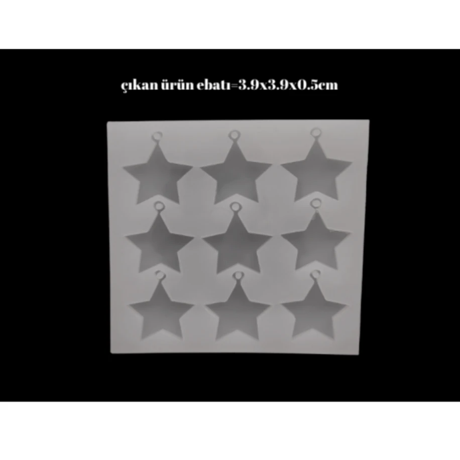 Epoksi Yılbaşı Yıldızı Anahtarlık Silikon Kalıp