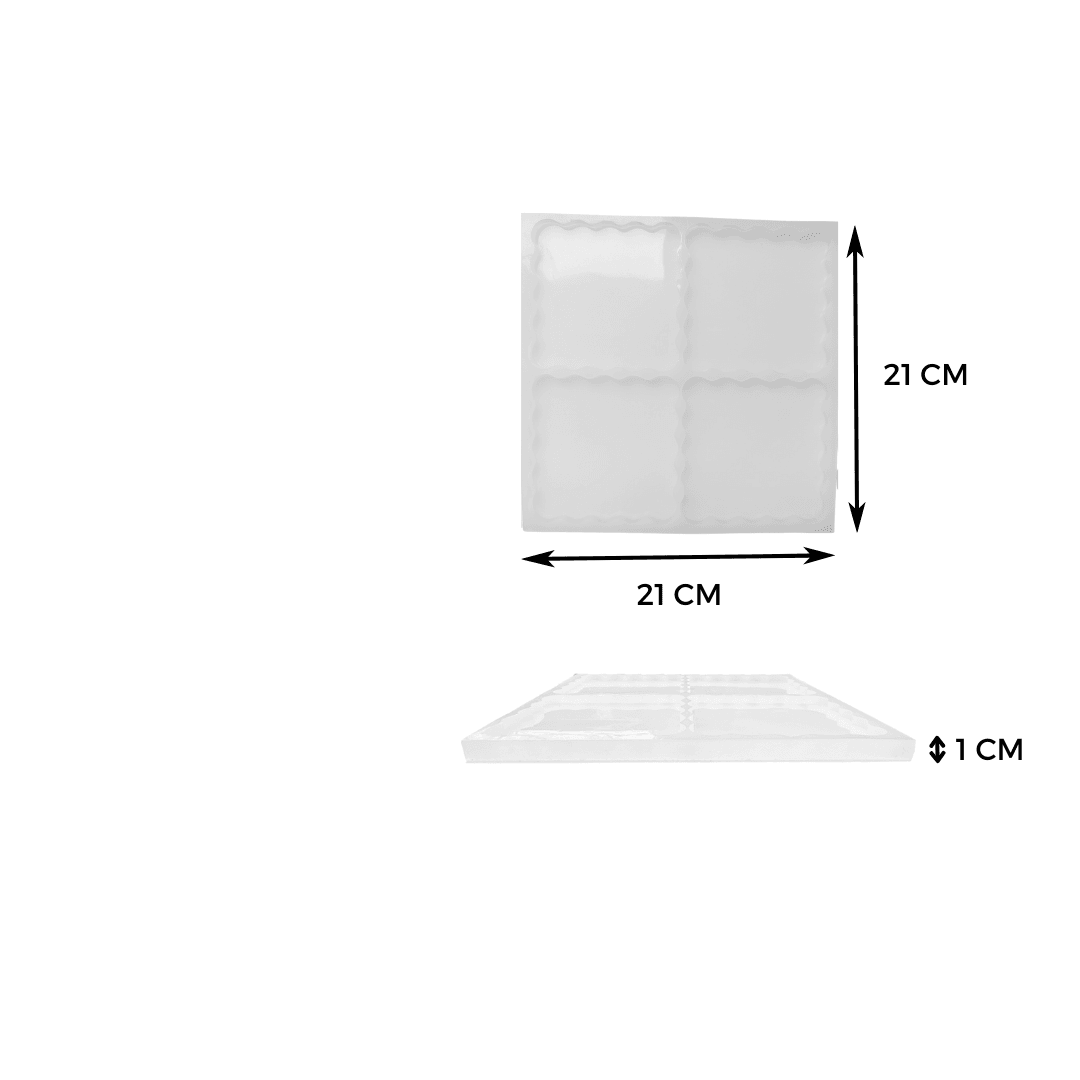 Epoksi 4'Lü Kare Bardak Altlığı Silikon Kalıp