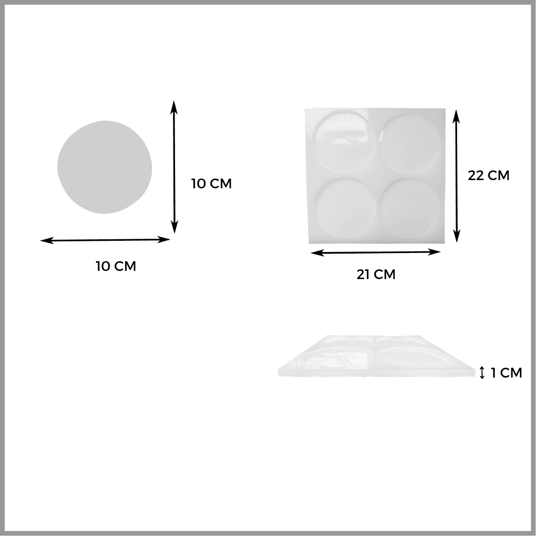 Epoksi 4'Lü Daire Bardak Altlığı Silikon Kalıp