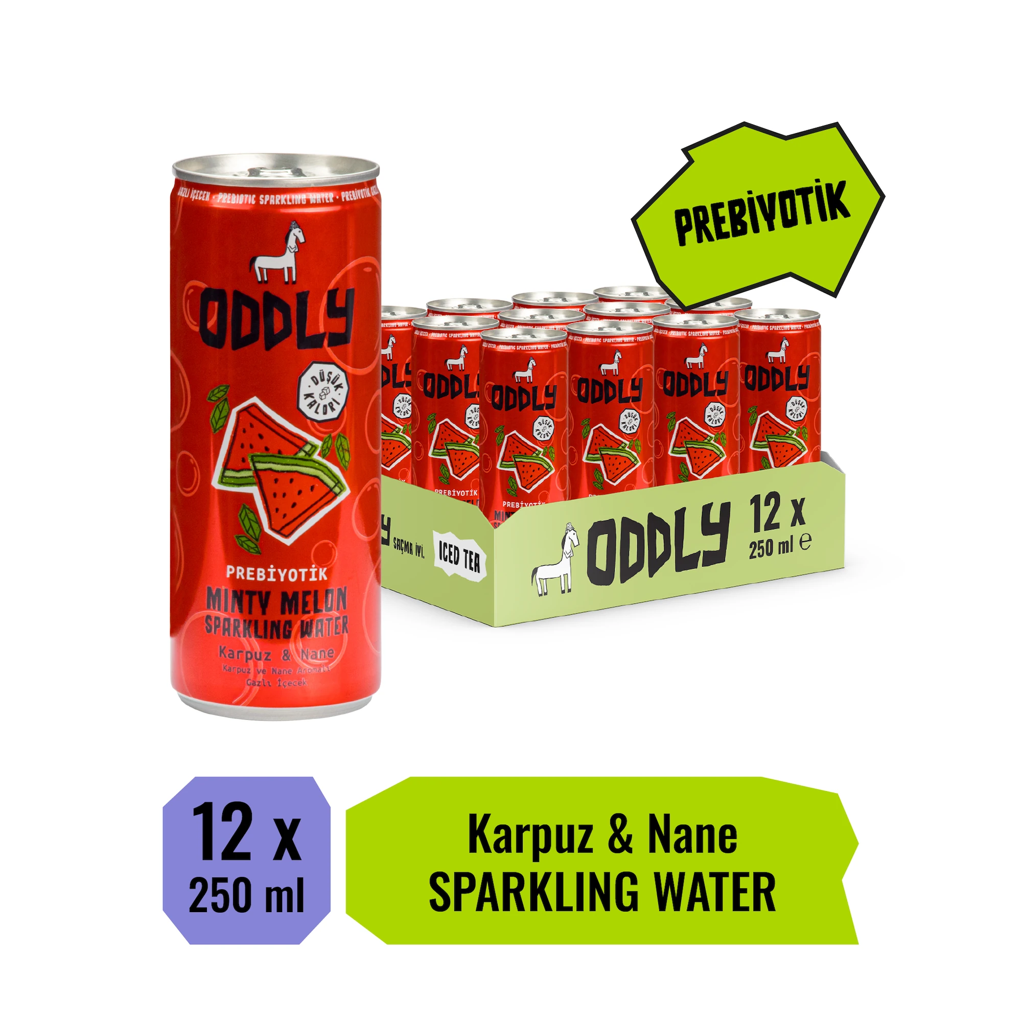 ODDLY MINTY MELON KARPUZ NANE KUTU 250 ML X 12 ADET