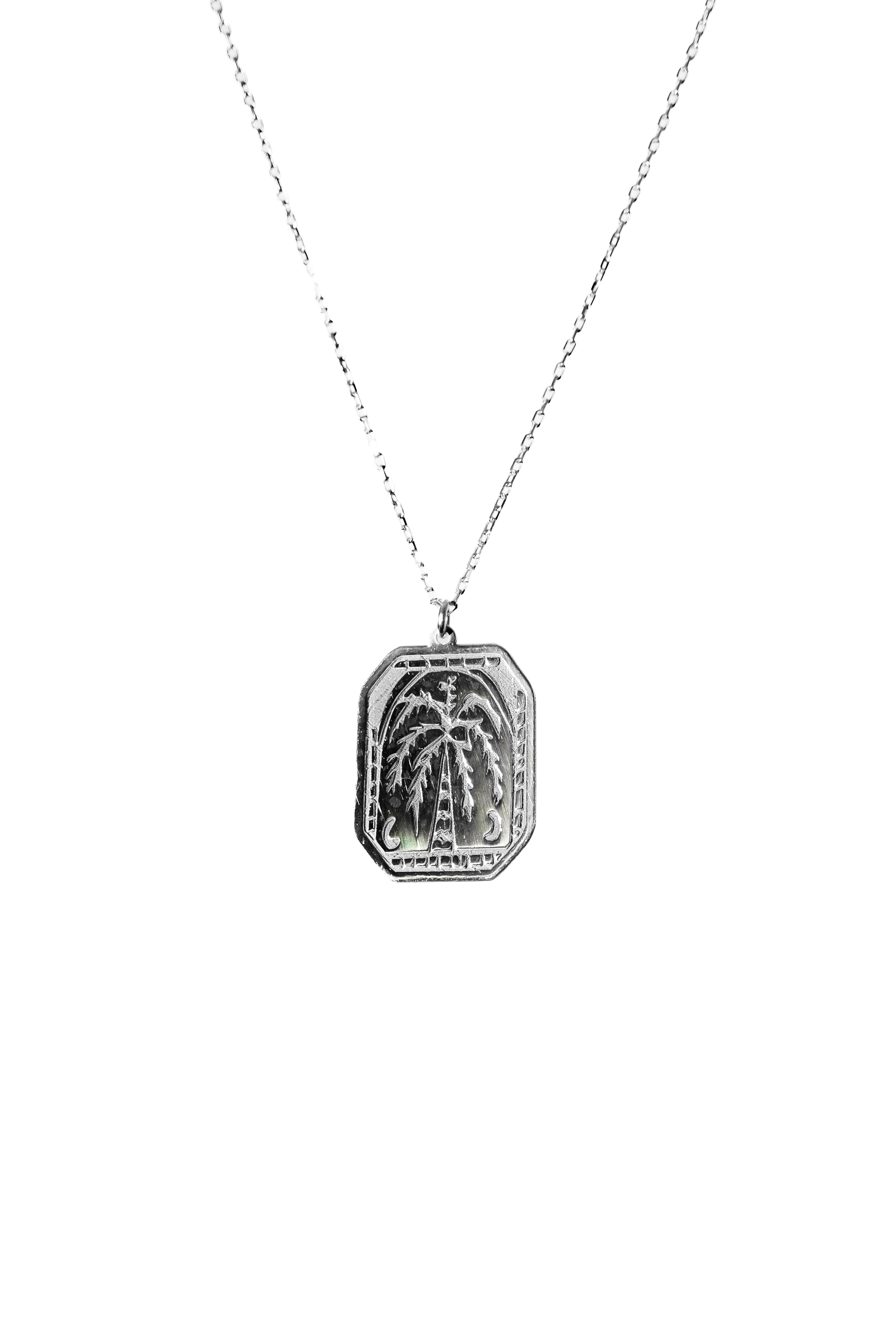 Tropikal Palmiye Kolye - Silver