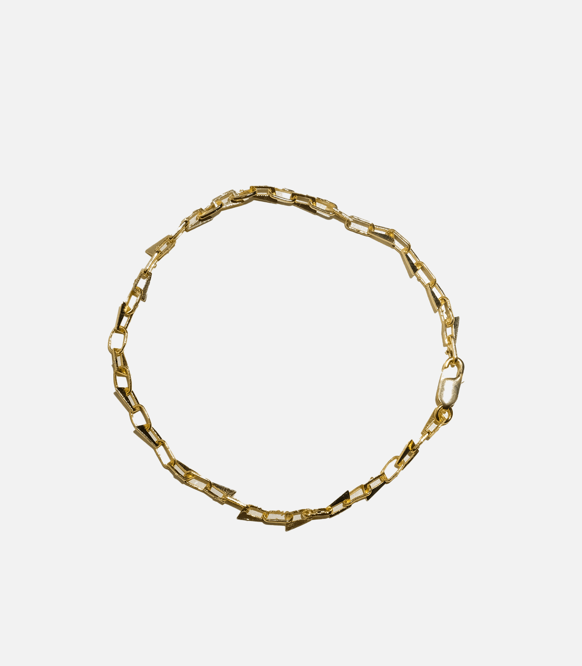 Sharp Link Bileklik - Gold