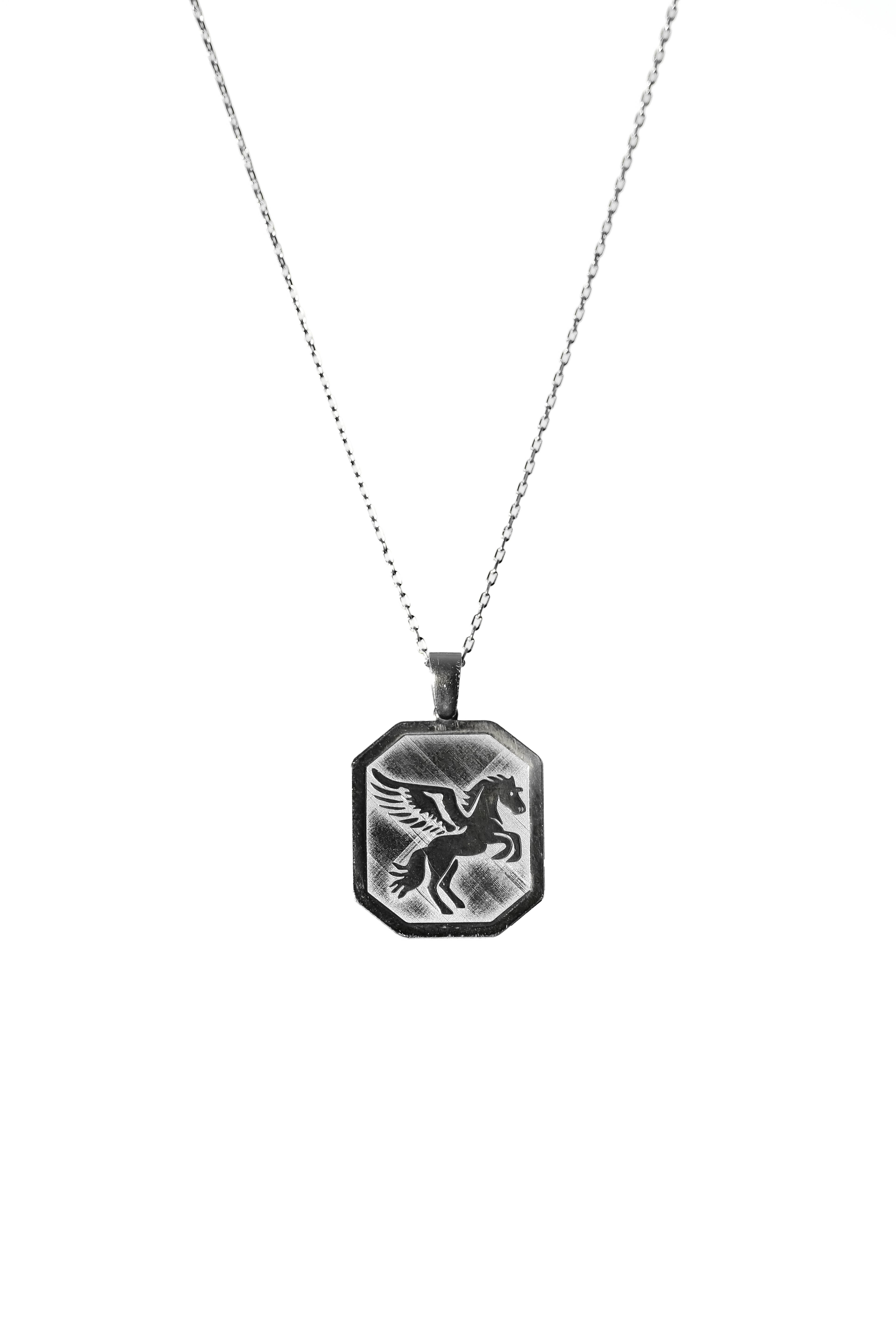 Atın Yükselişi Kolye - Silver