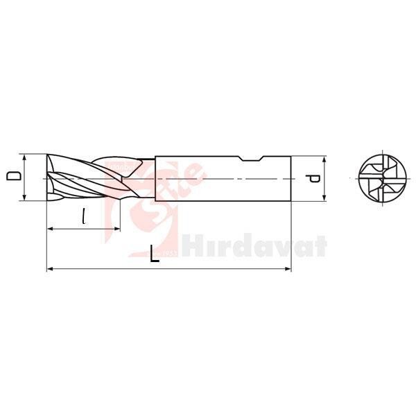 ZPS-FN Kısa Parmak Freze 11mm DIN 844