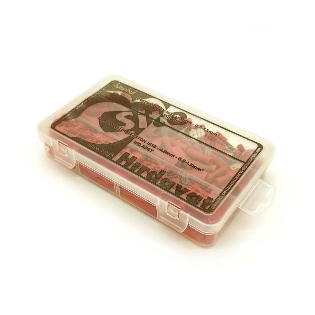 300 Parça Tam İzoleli Erkek ve Dişi Faston 4.8mm - 0.5-1.5mm²