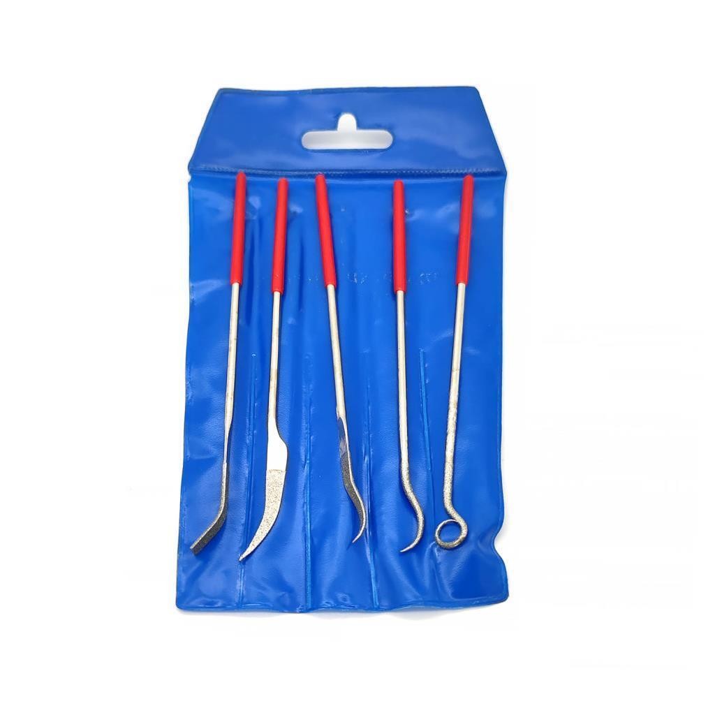 PLD Eğri Başlı Çift Taraflı Elmas Eğe Takımı 5 Parça 180mm