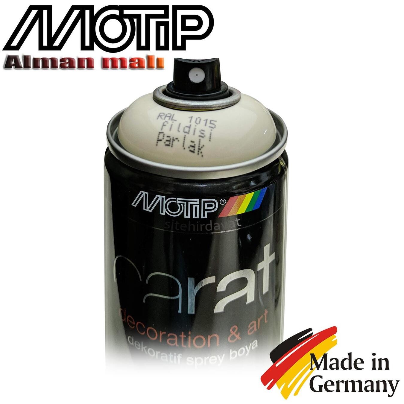 Motip Carat Ral 1015 Sprey Boya 400ml - Parlak Fildişi