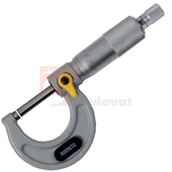 Asimeto AS-101 Dış Çap Mikrometresi 0-25mm 0.01mm Ölçek