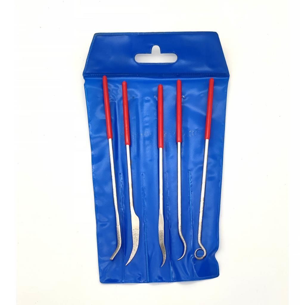 PLD Eğri Başlı Çift Taraflı Elmas Eğe Takımı 5 Parça 180mm