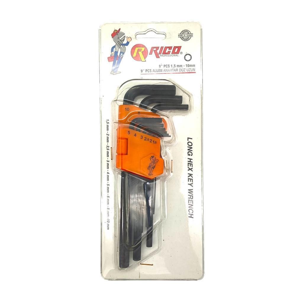 Rico RC0215 Uzun Allen Anahtar Takımı 9 Parça