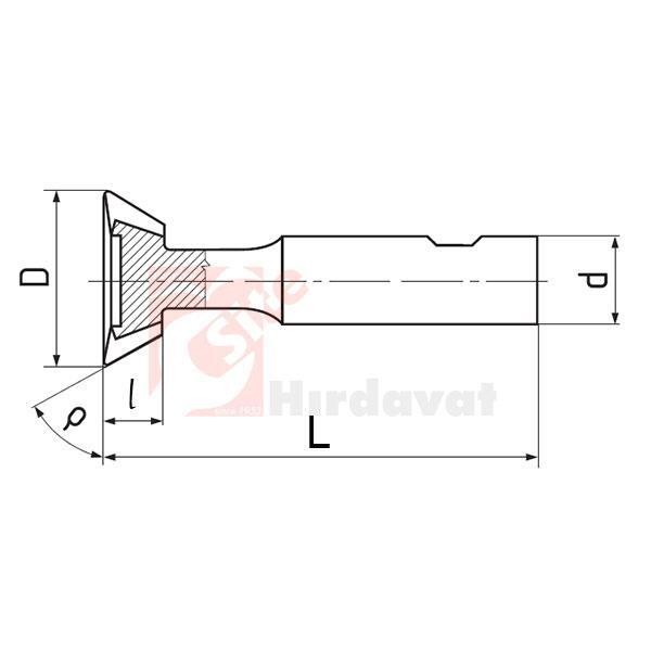ZPS-FN Kırlangıç Freze 16mm 55° DIN 1883 A Form