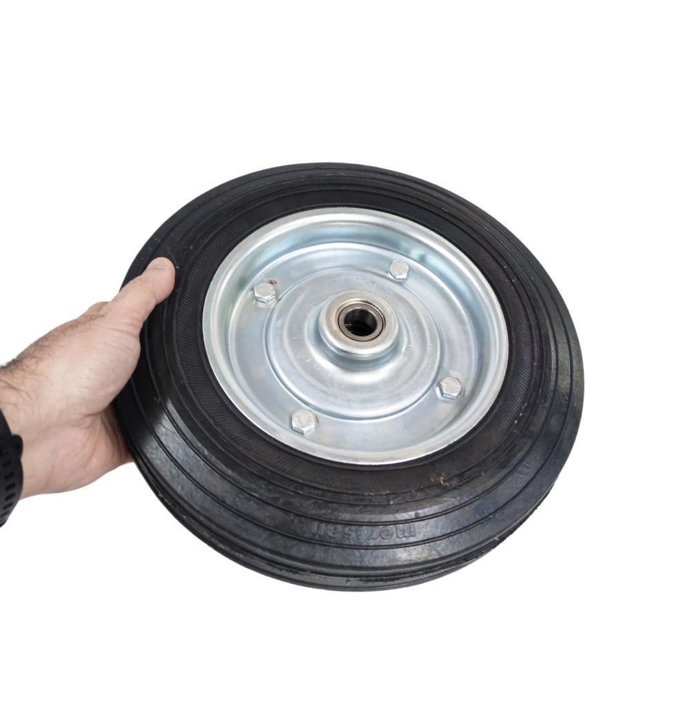 Rulmanlı Dolgu Tekerlek - Metal Jantlı - 260x55mm