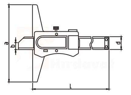 Asimeto AS-327 Dijital Derinlik Kumpası 0-200mm
