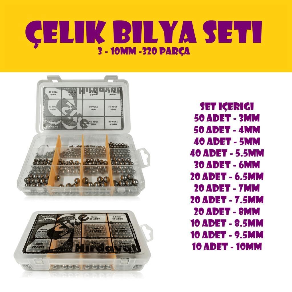320 Parça Çelik Bilya Seti