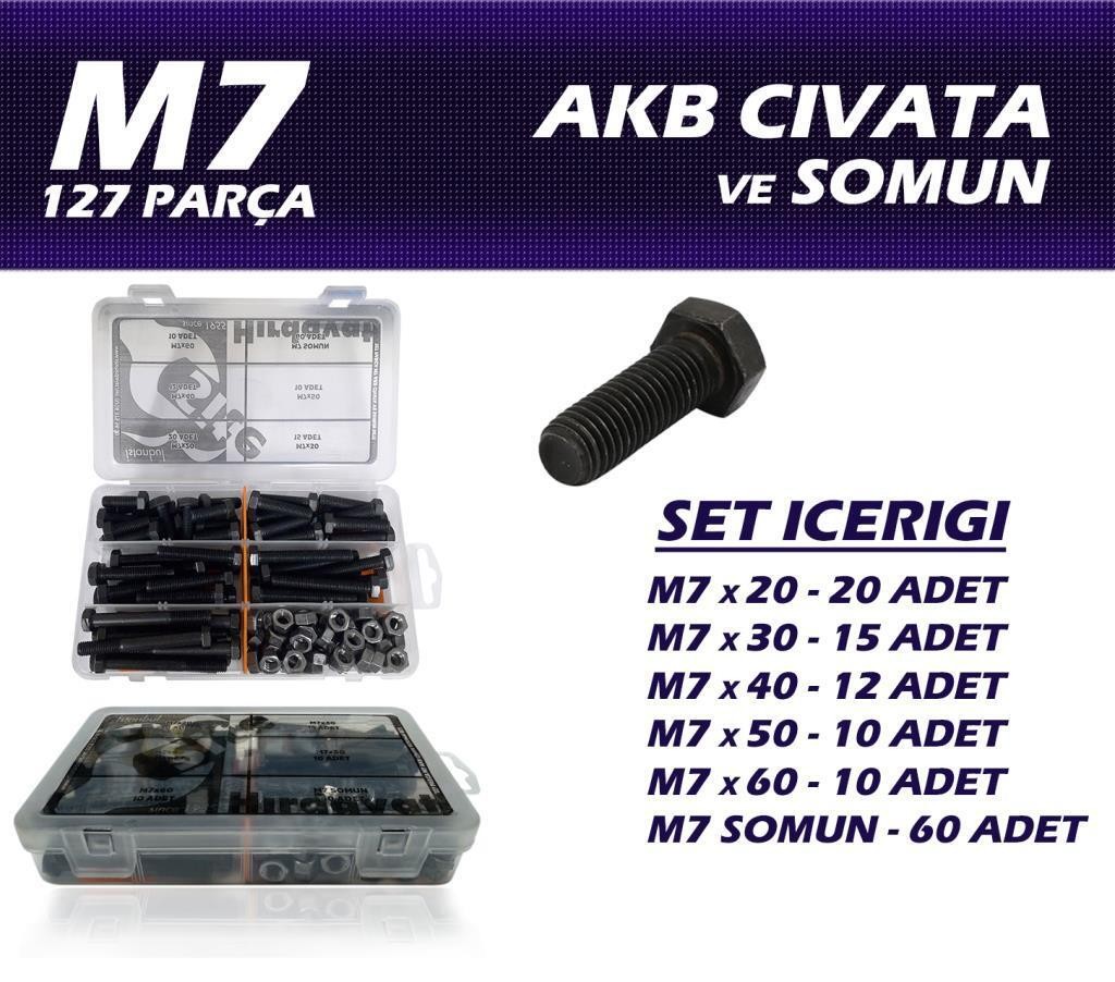 127 Parça M7 AKB Cıvata Seti