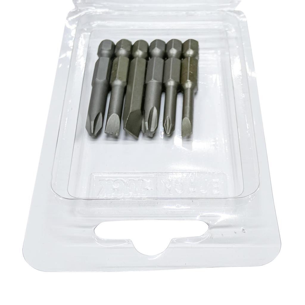 6 Parça 50mm Düz Yıldız Bits Uç Seti