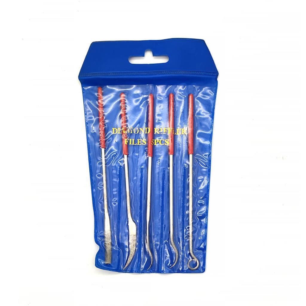 PLD Eğri Başlı Çift Taraflı Elmas Eğe Takımı 5 Parça 180mm