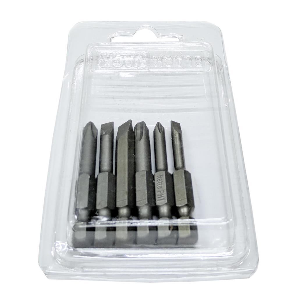 6 Parça 50mm Düz Yıldız Bits Uç Seti