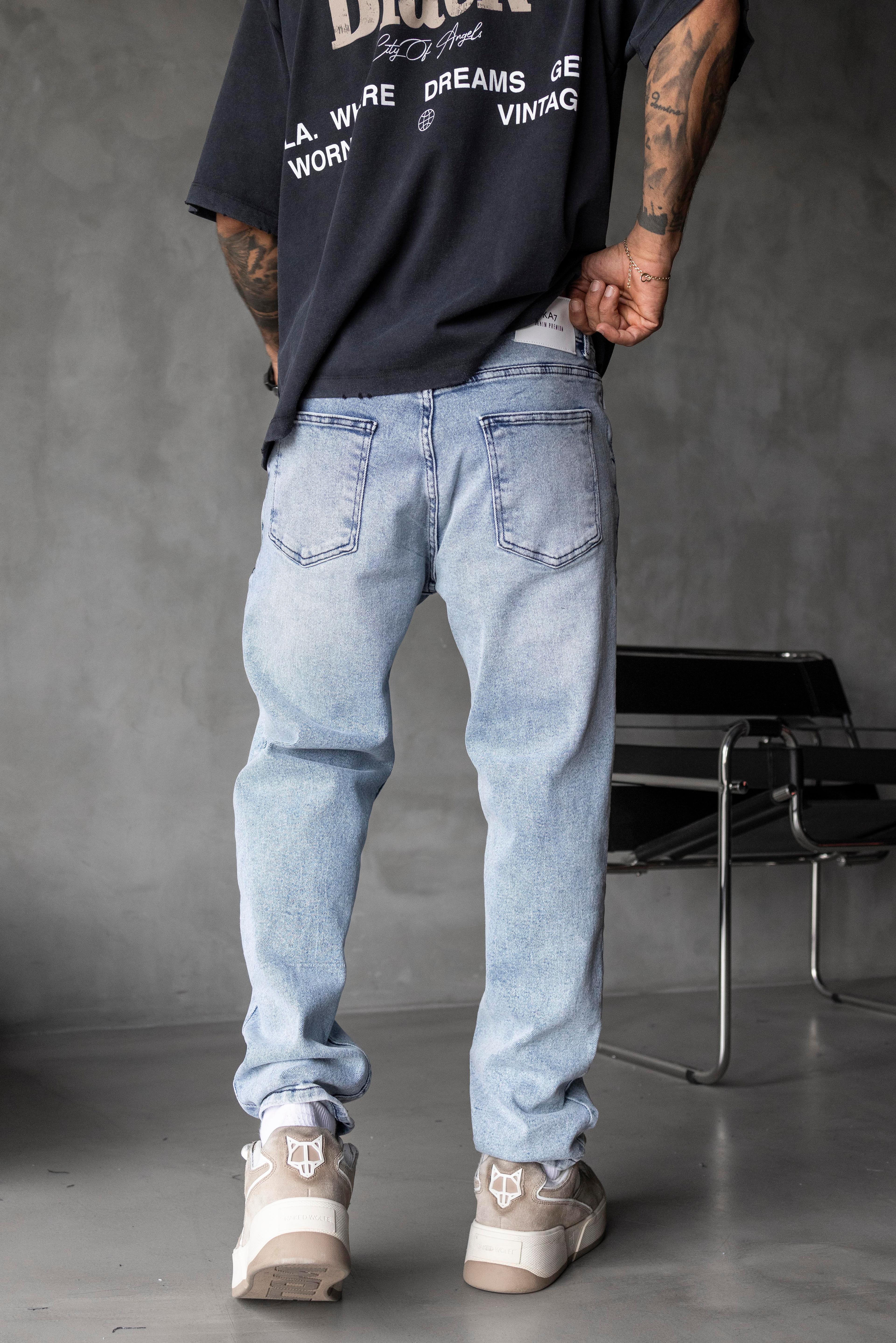 Loose Fit Açık Mavi Denim Jean