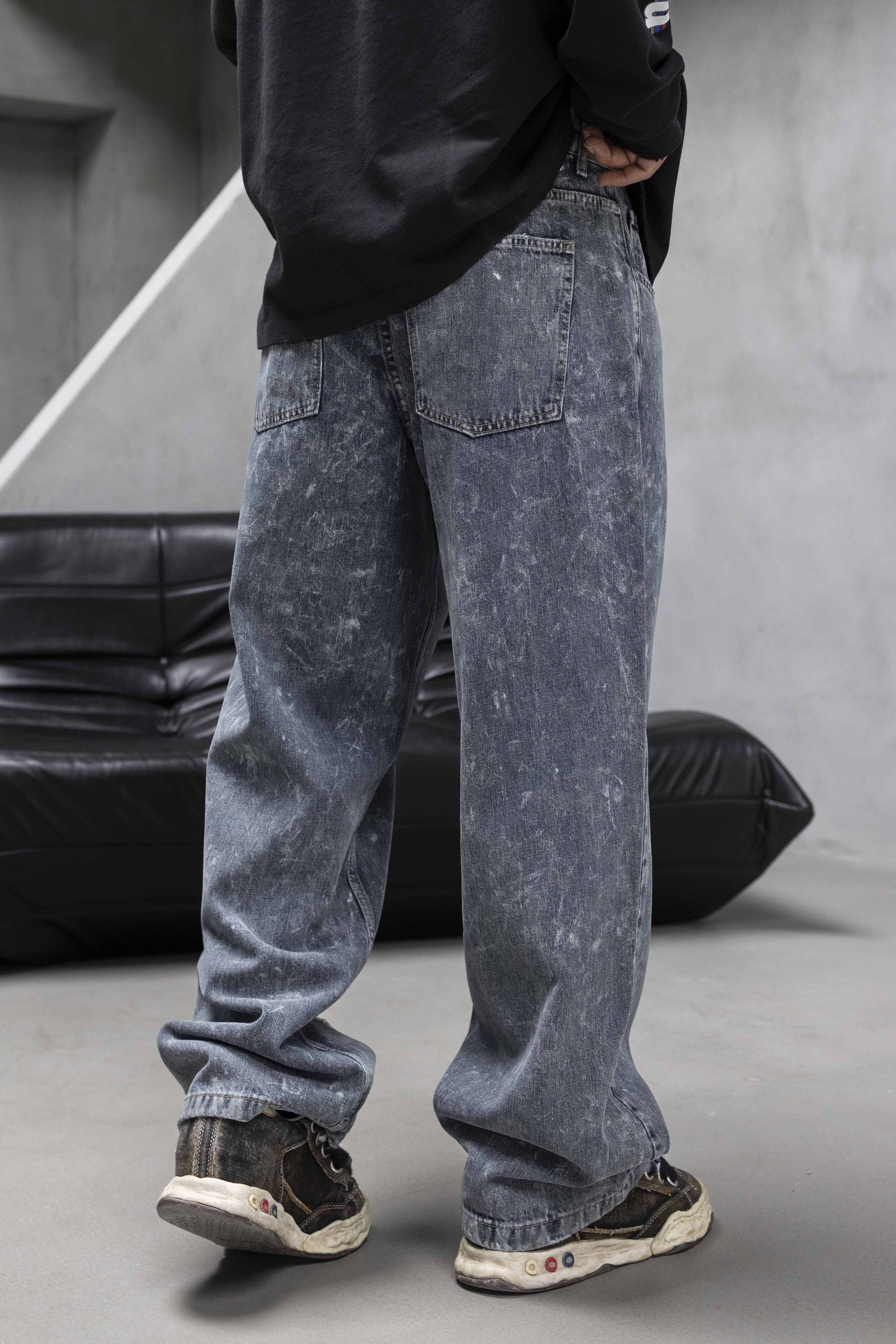 Raw Edge Seam Denim Pants