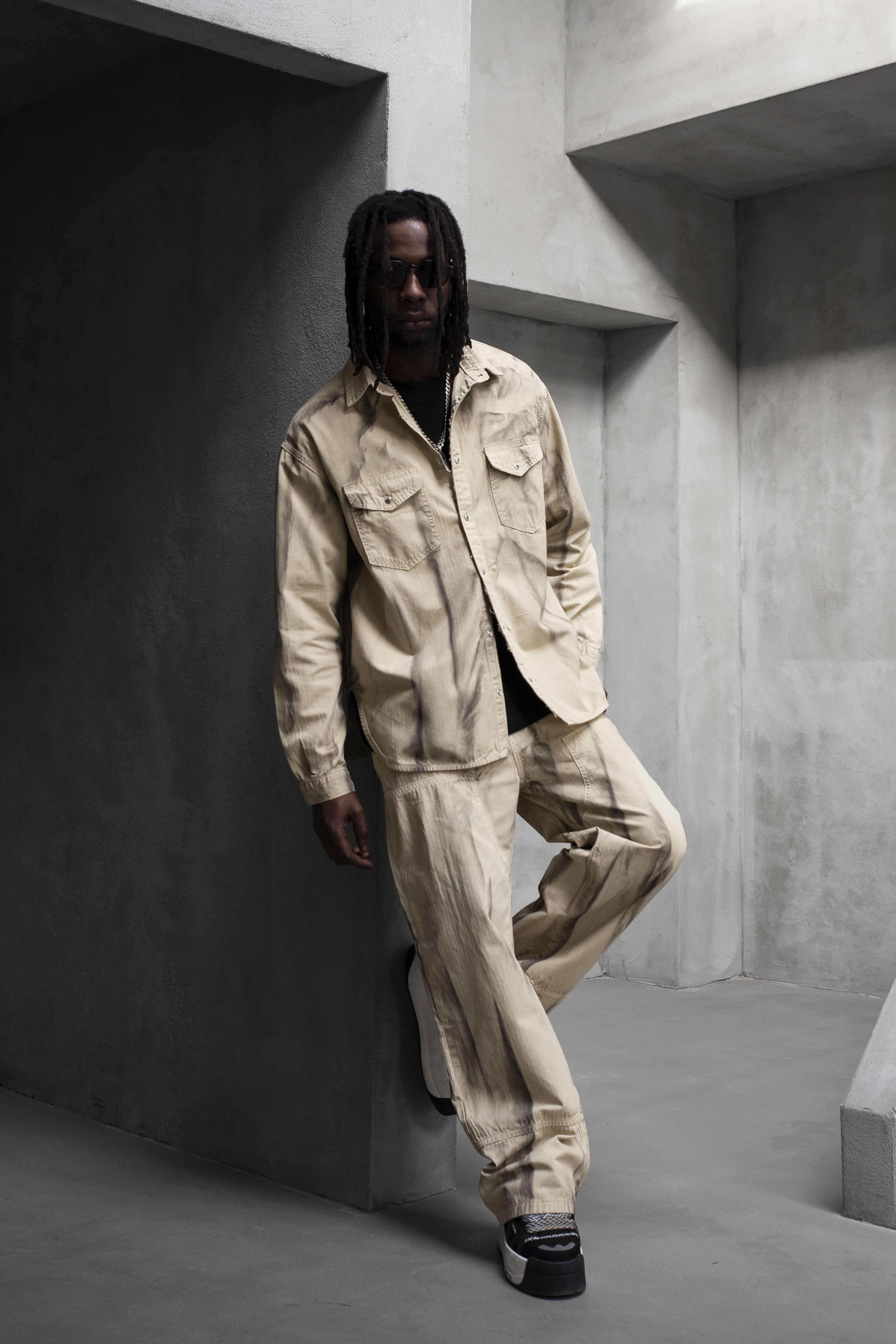 Oversized Washed Denim Shacket