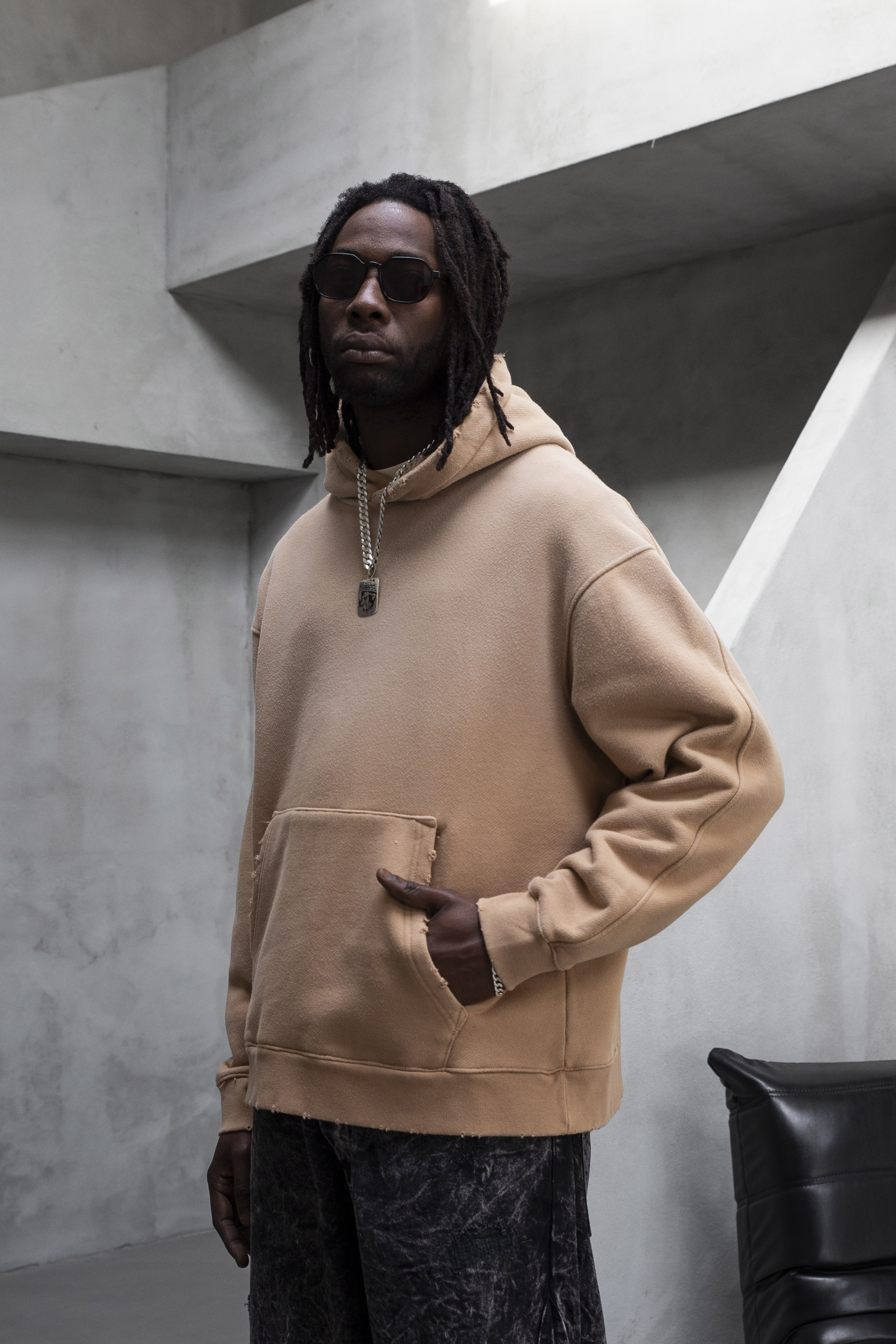 Black Island Oversized Basic Hoodie
