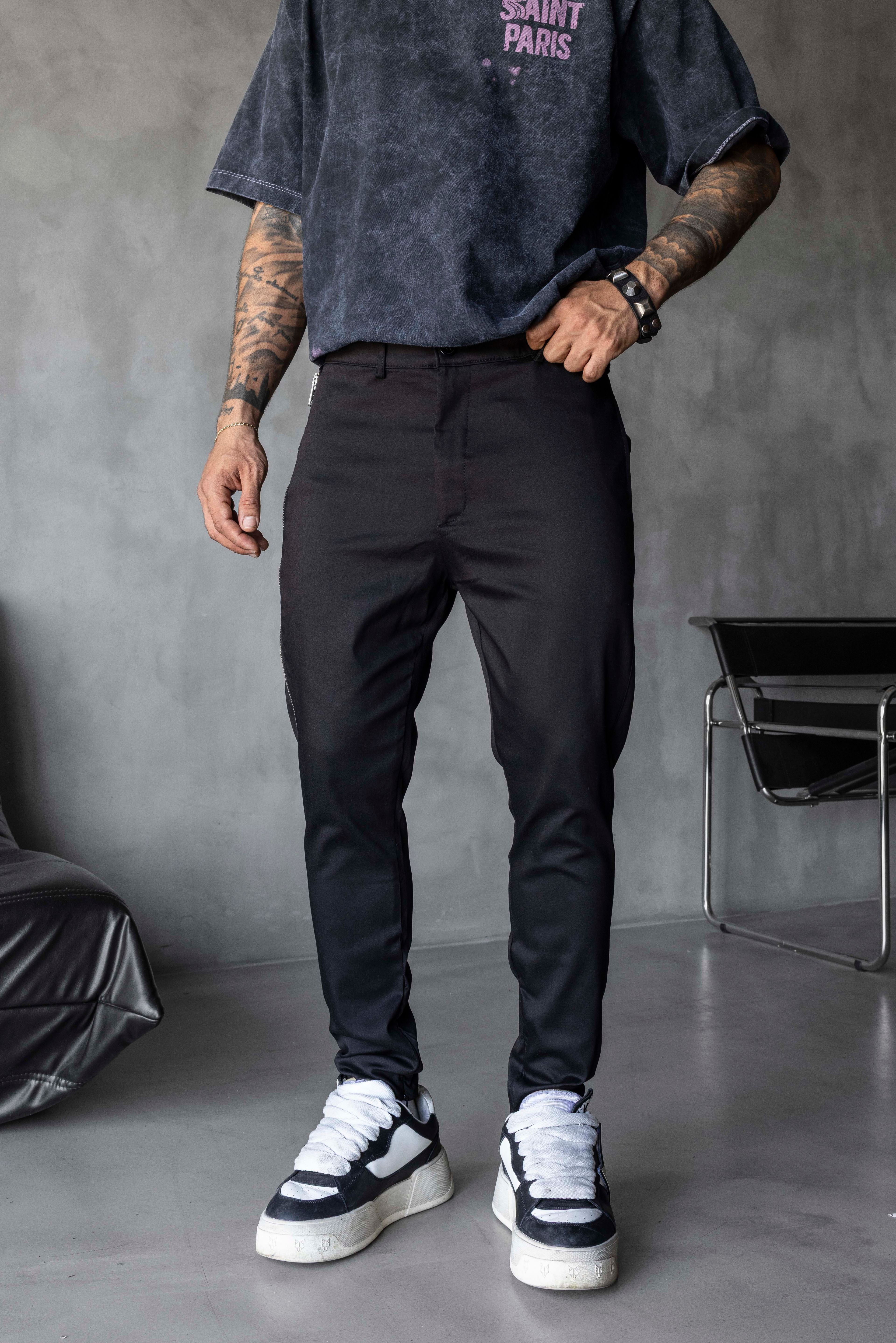 Yan Fermuar Detaylı Slim Fit Pantolon