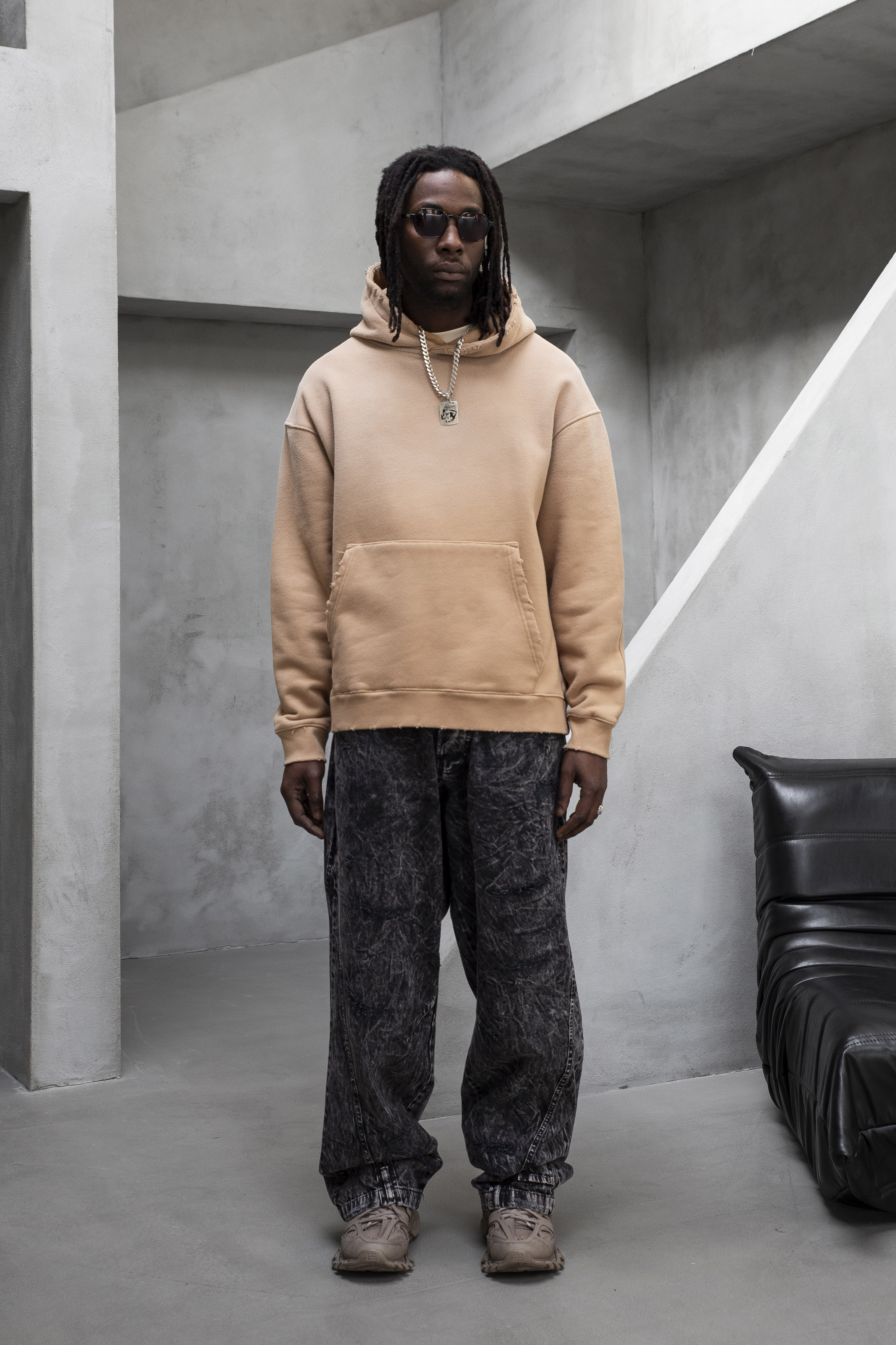 Black Island Oversized Basic Hoodie