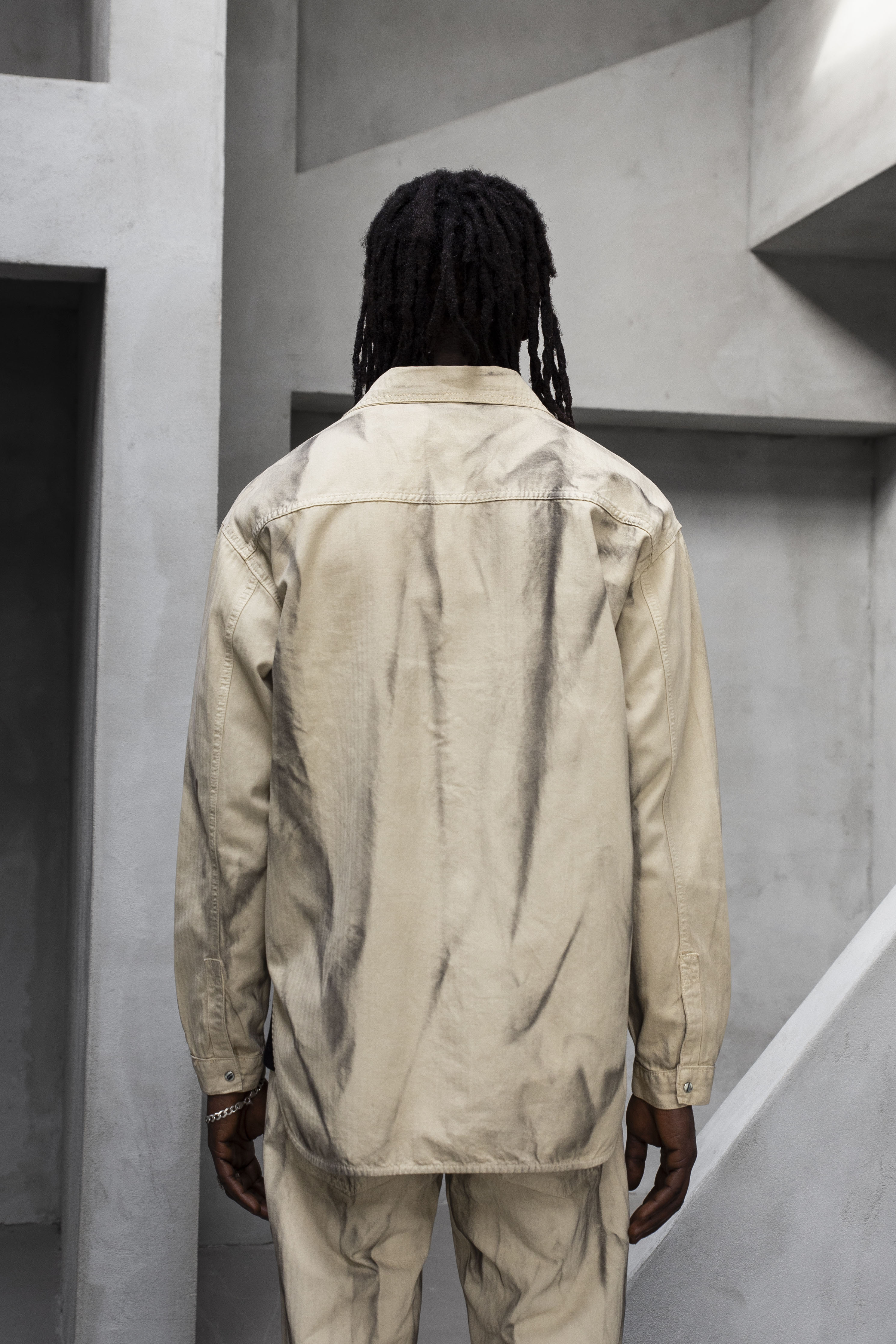 Oversized Washed Denim Shacket