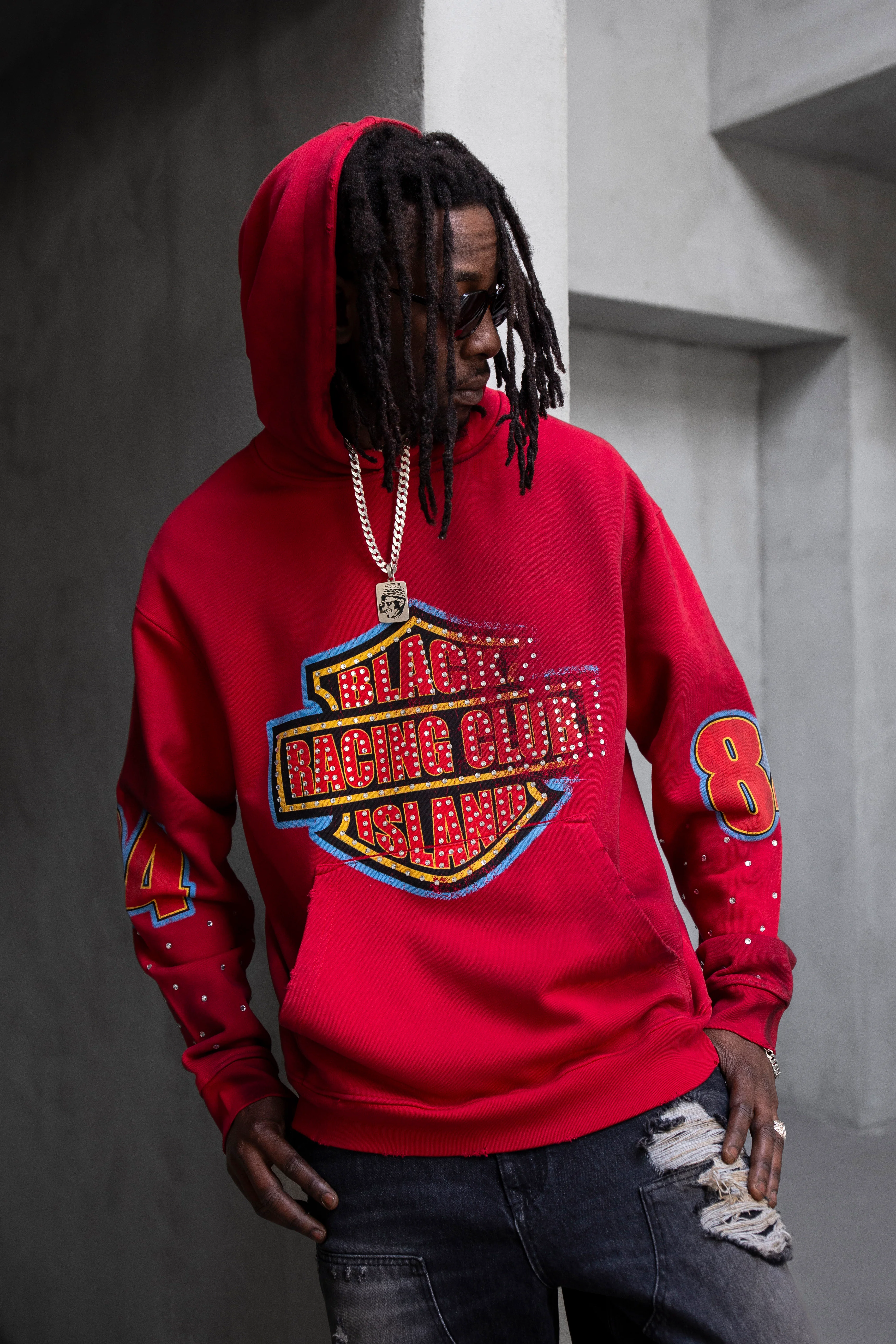 Black Racing Club Graphic Hoodie