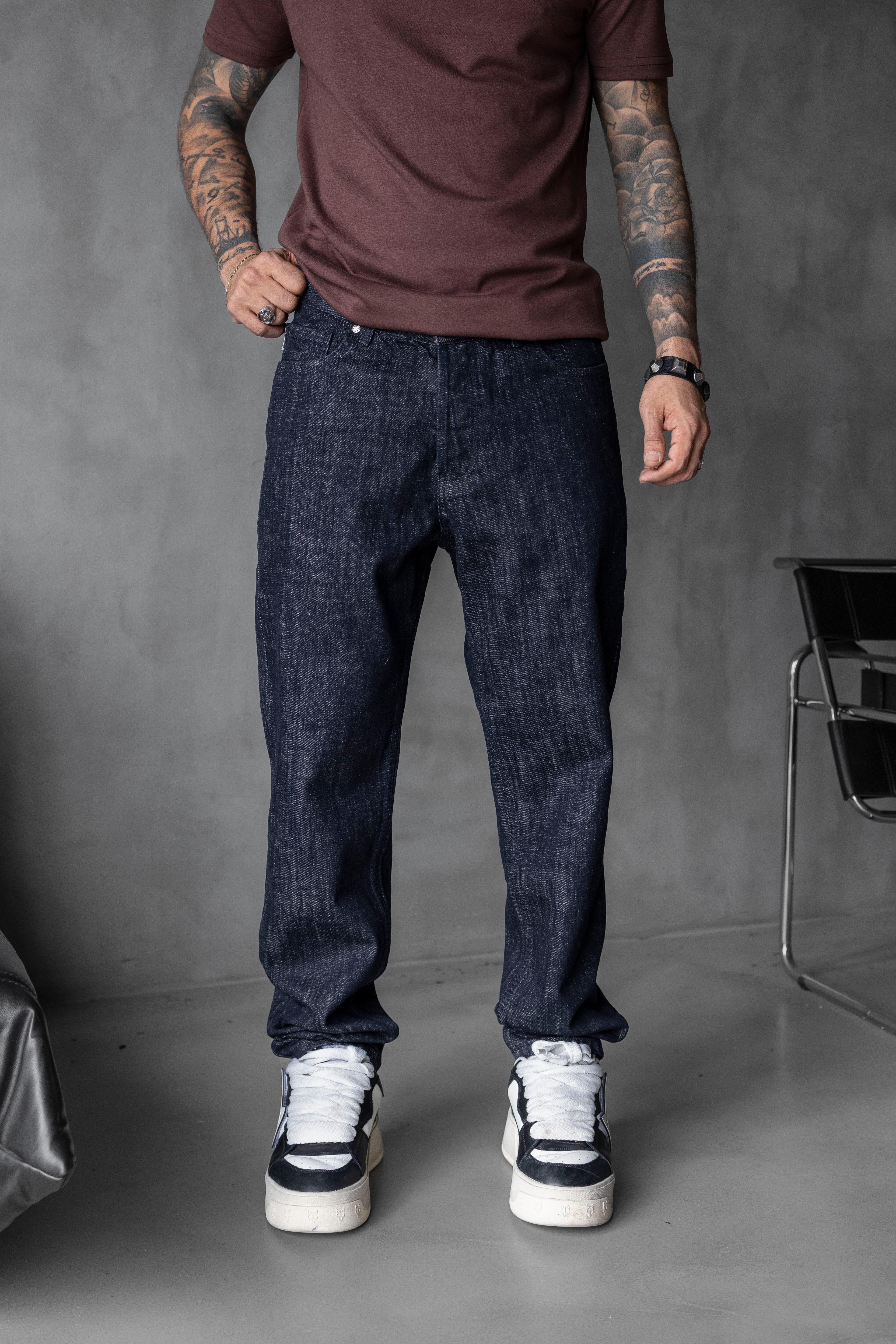 Loose Fit Larcivert Denim Jean