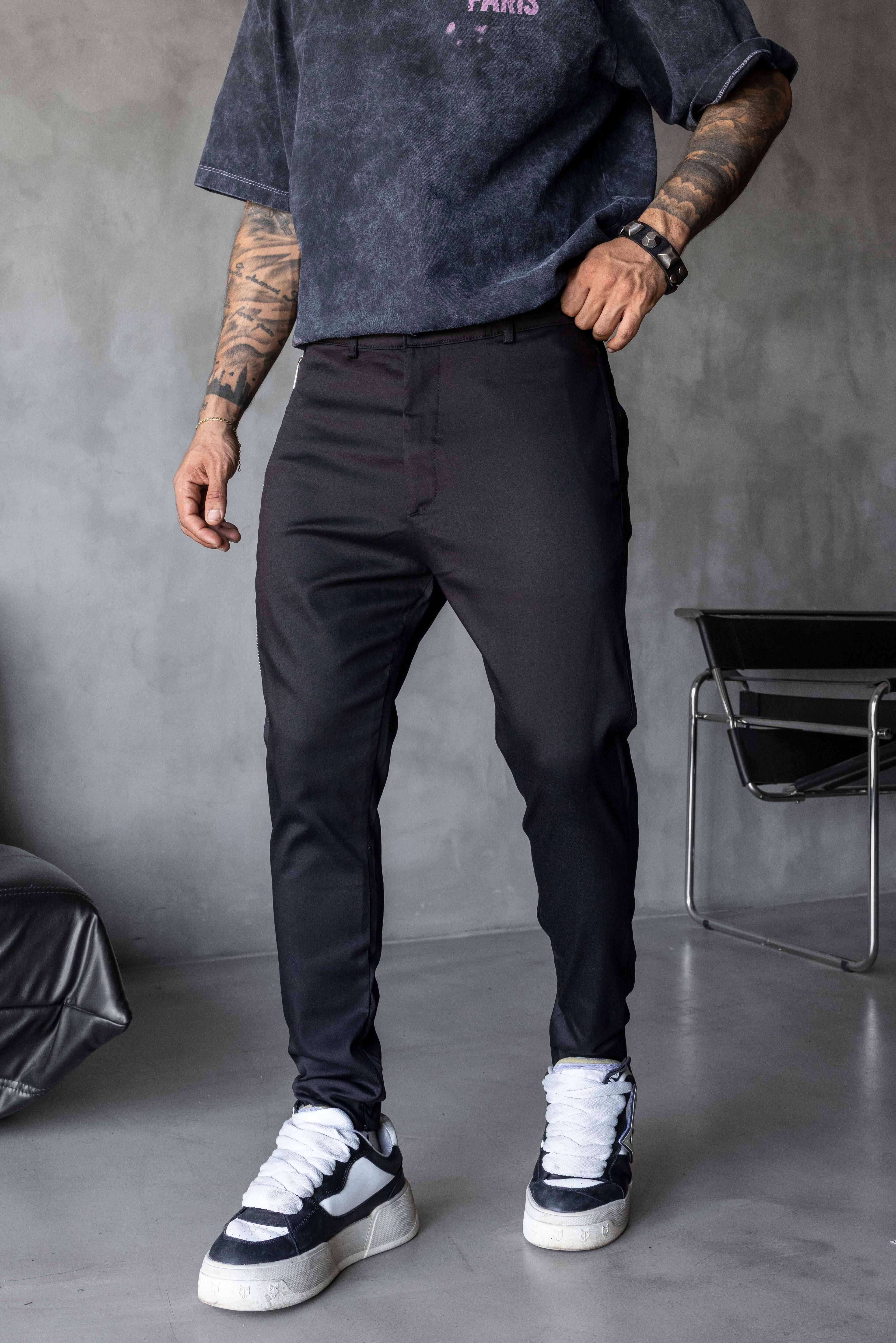 Yan Fermuar Detaylı Slim Fit Pantolon