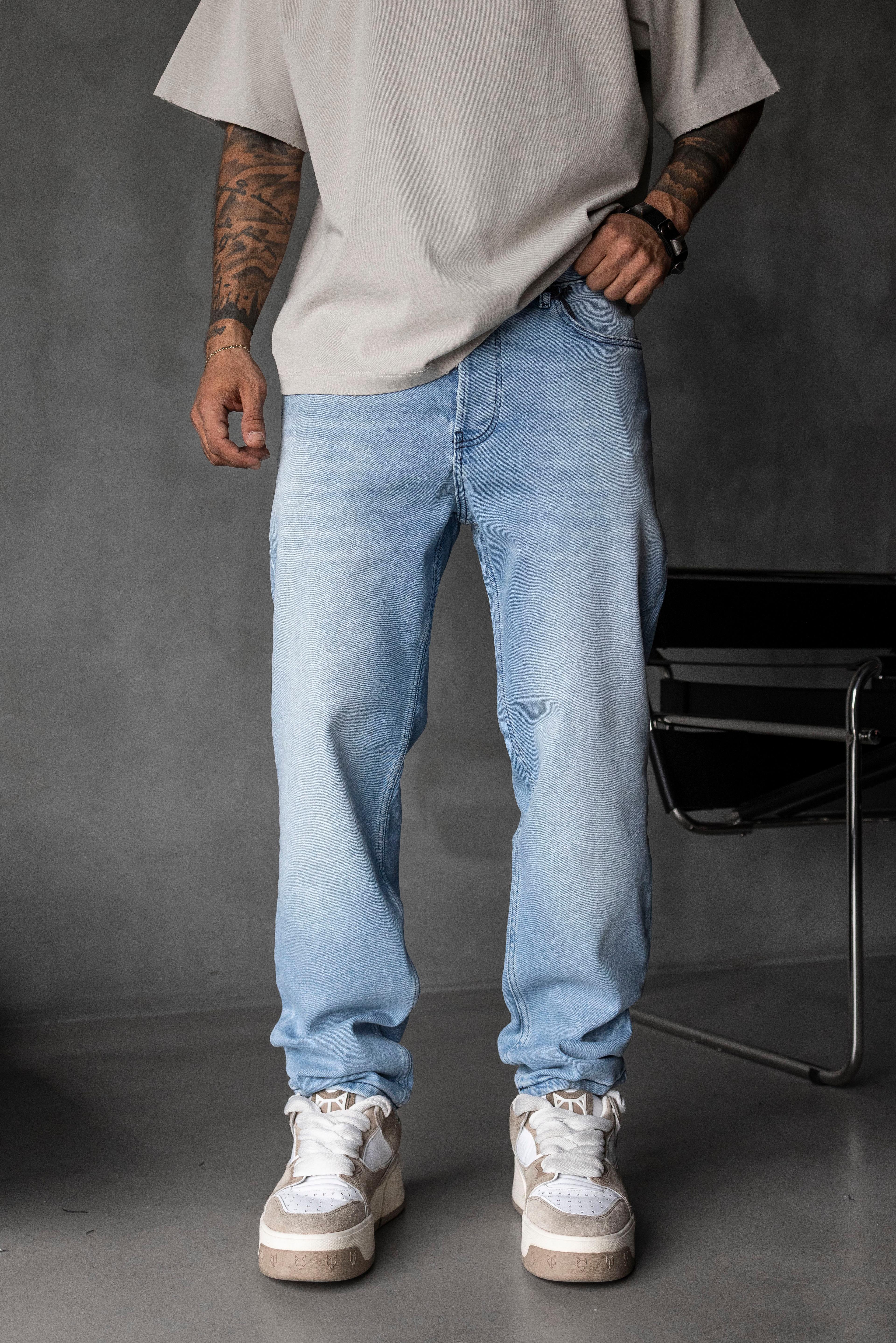 Loose Fit Açık Mavi Denim Jean