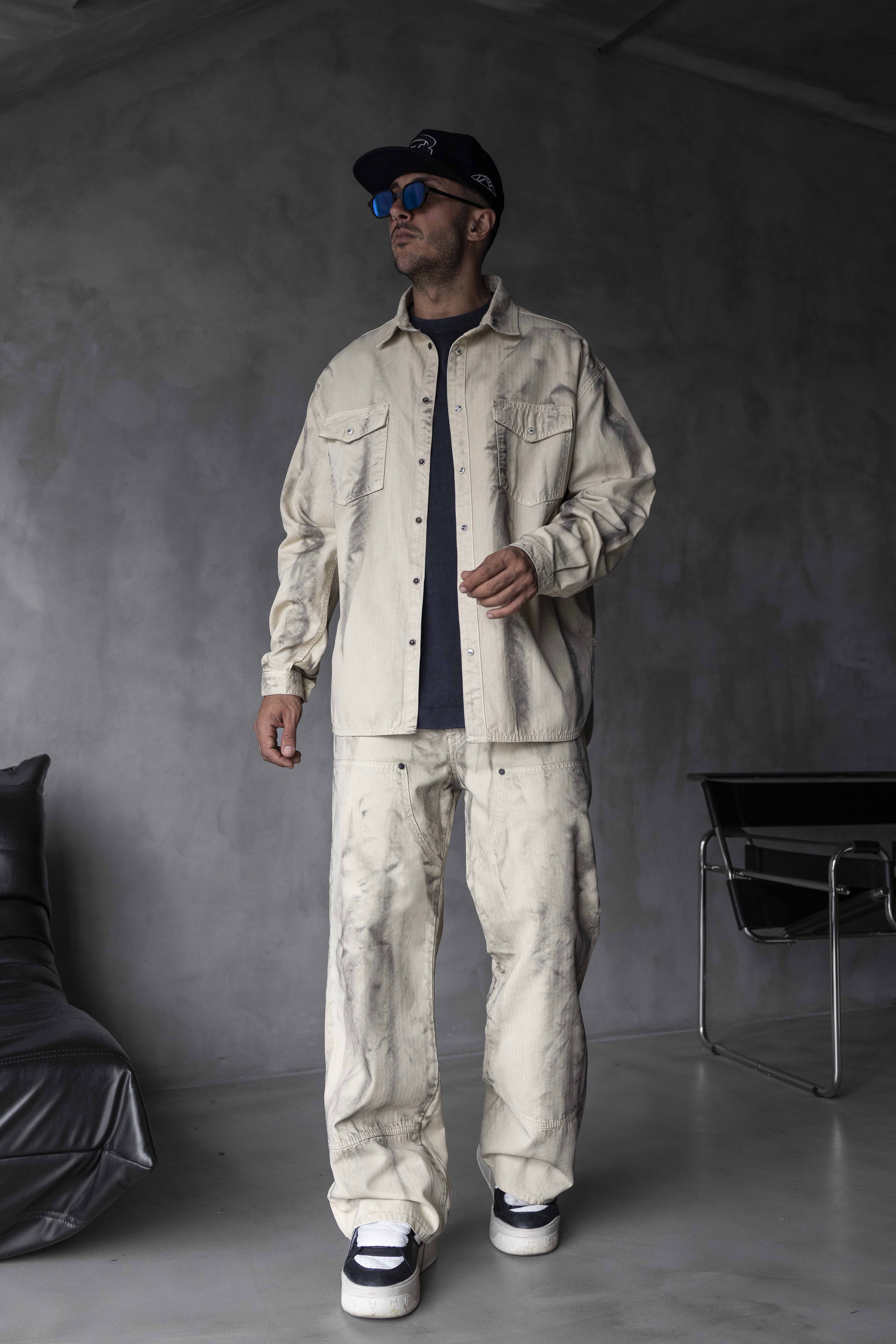 Oversized Washed Denim Shacket