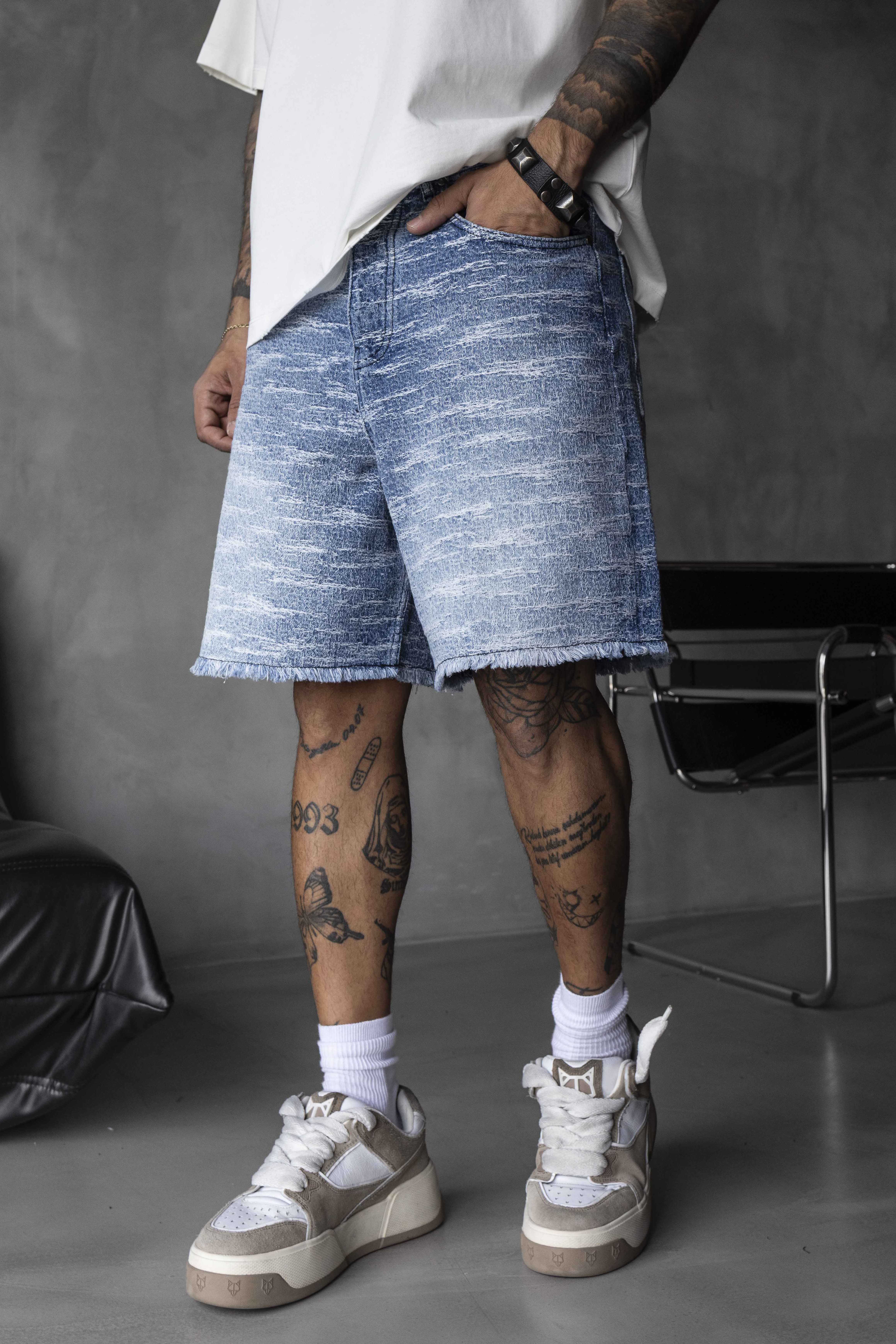 Light Washed Denim Shorts