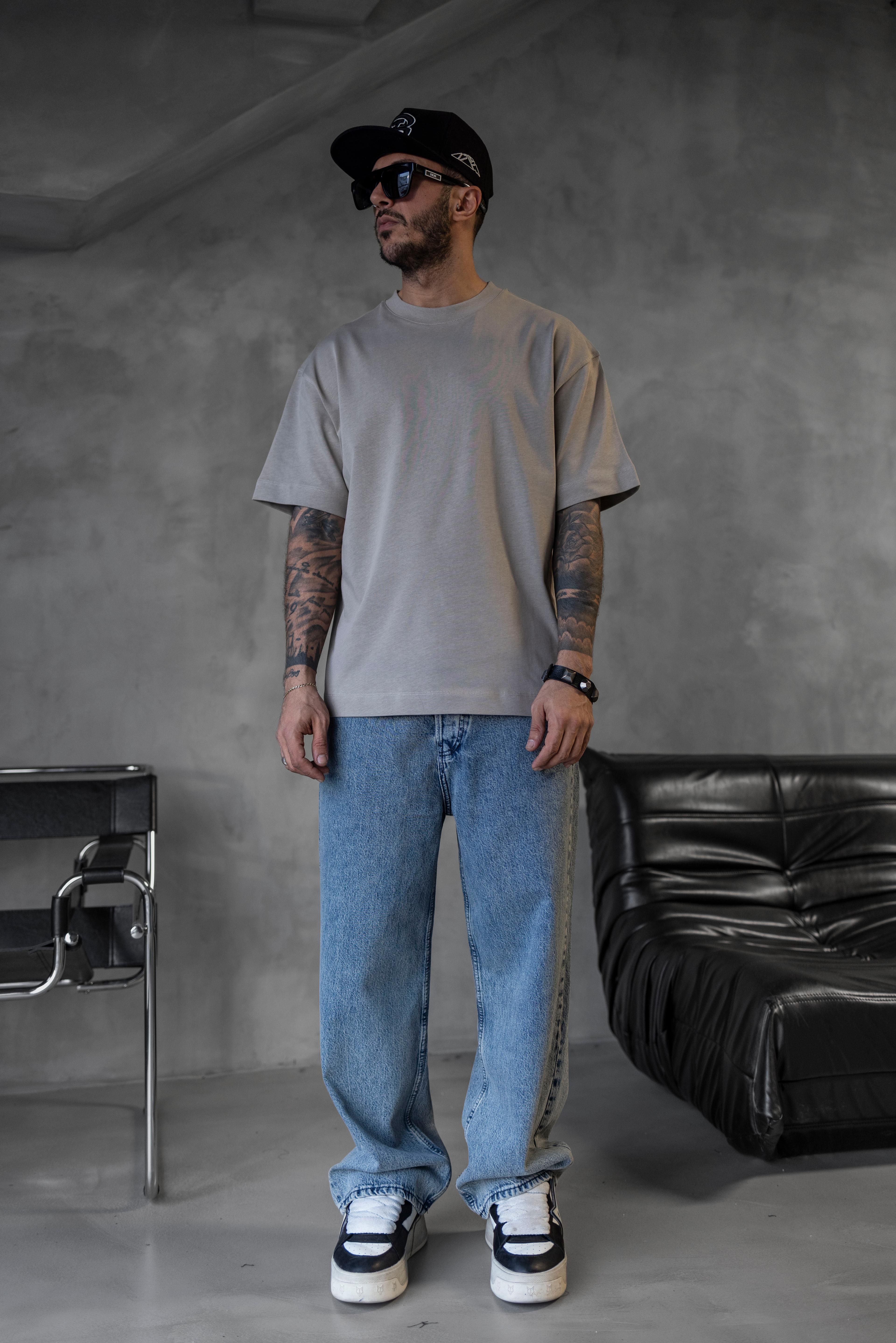 Oversize Basic Tişört – Minimal ve Şık - HAKİ