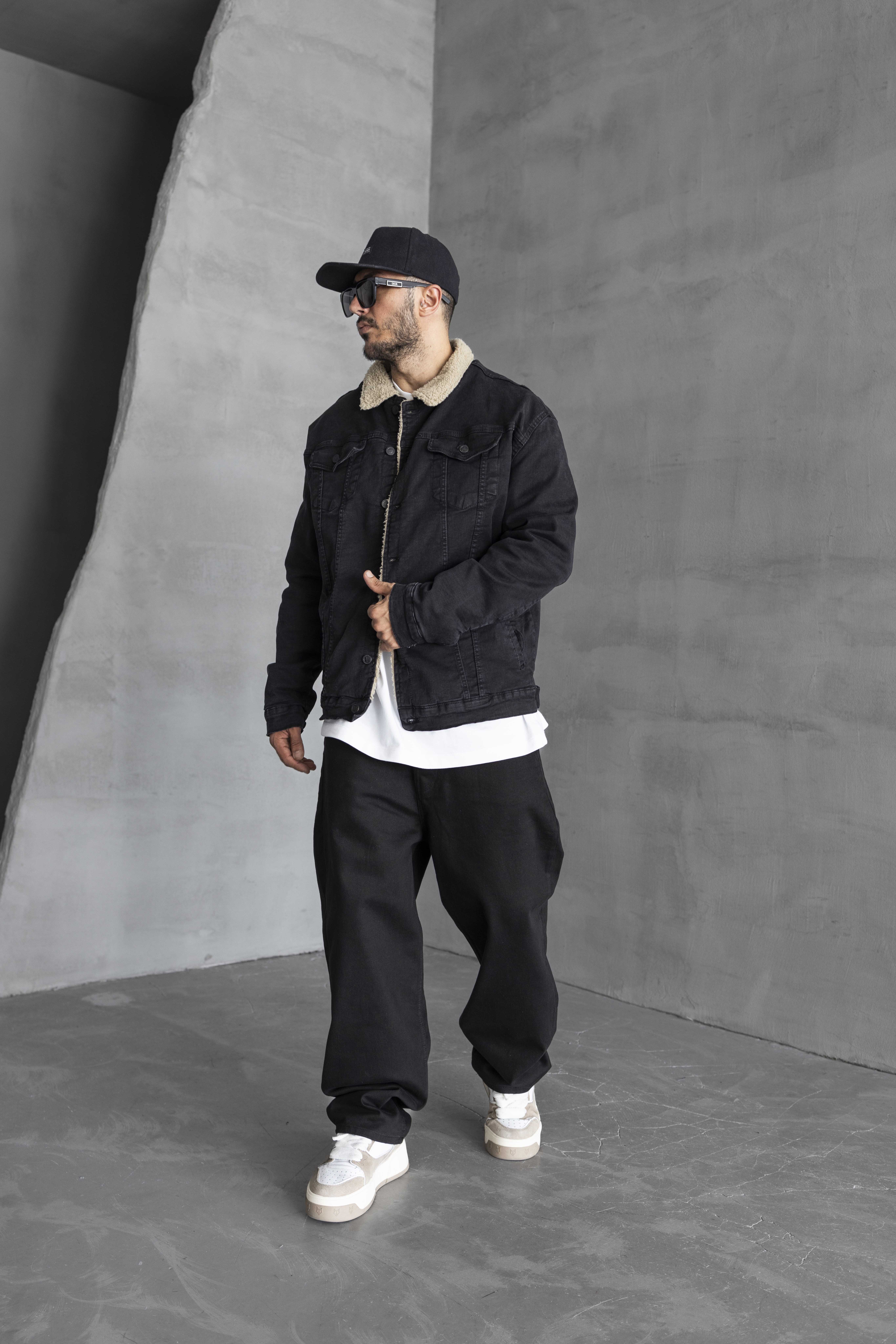 Black Island Sherpa Lined Denim Jacket 