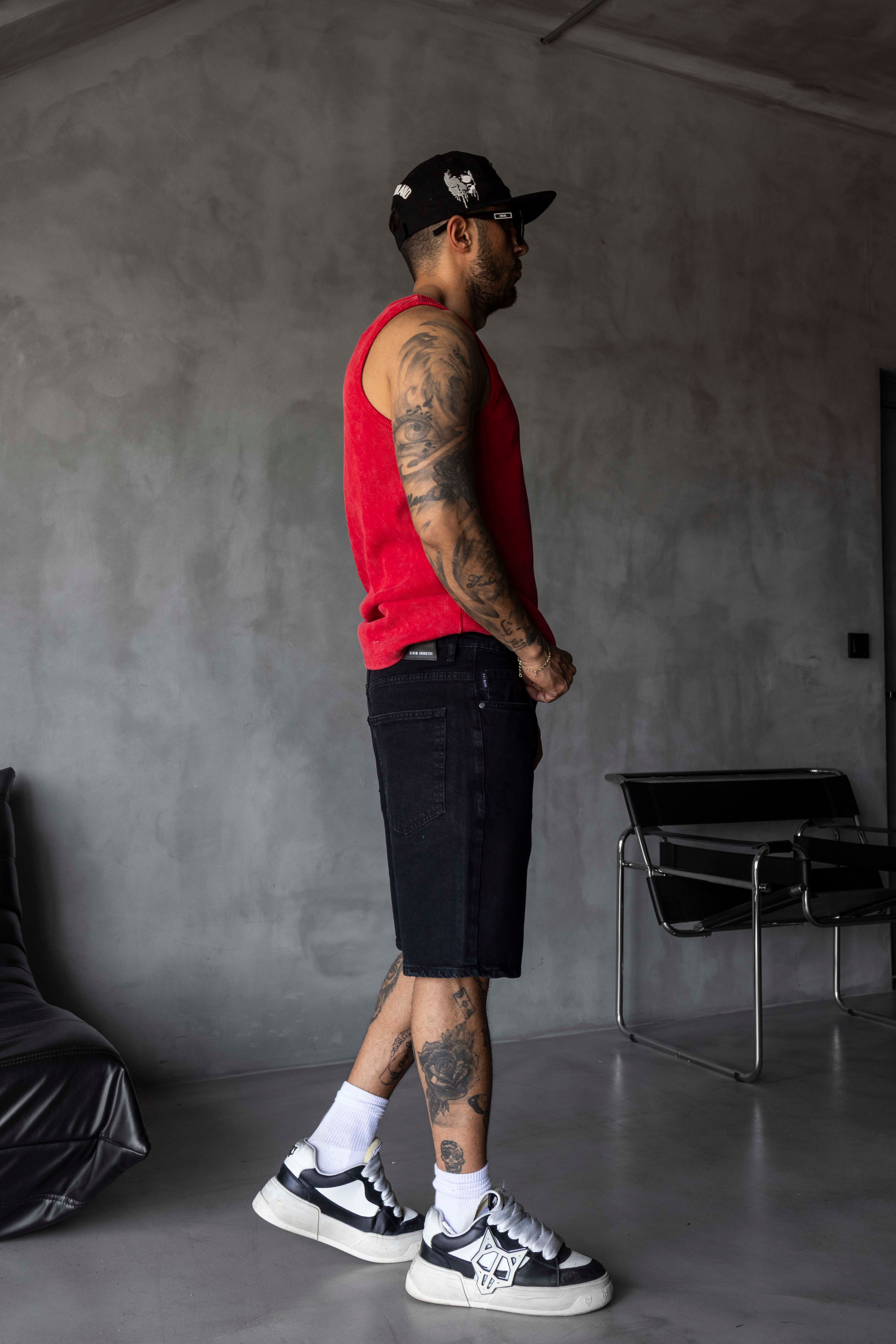 Yıkamalı Ribana Atlet – Oversize Fit