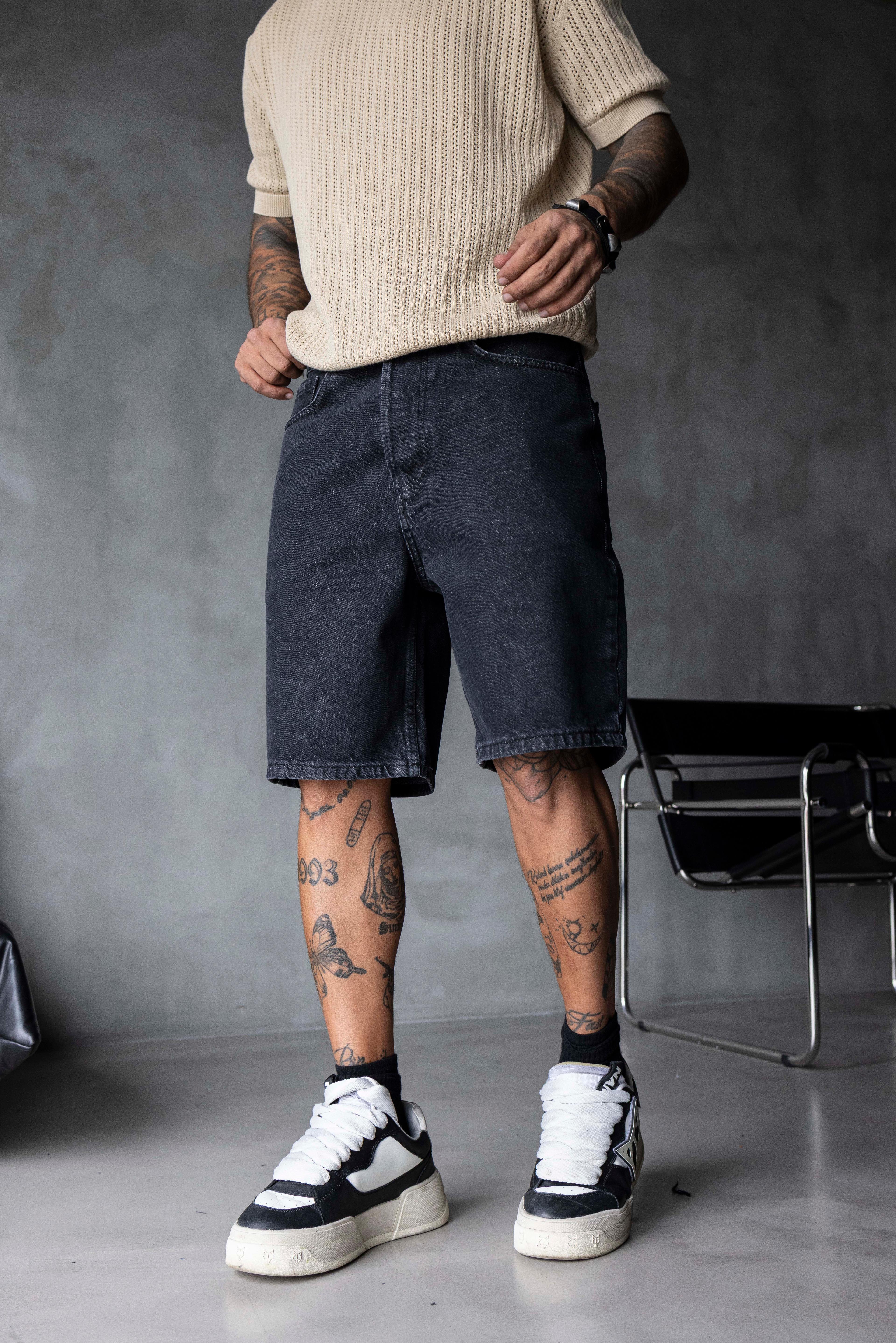 Yıkamalı Klasik Denim Şort