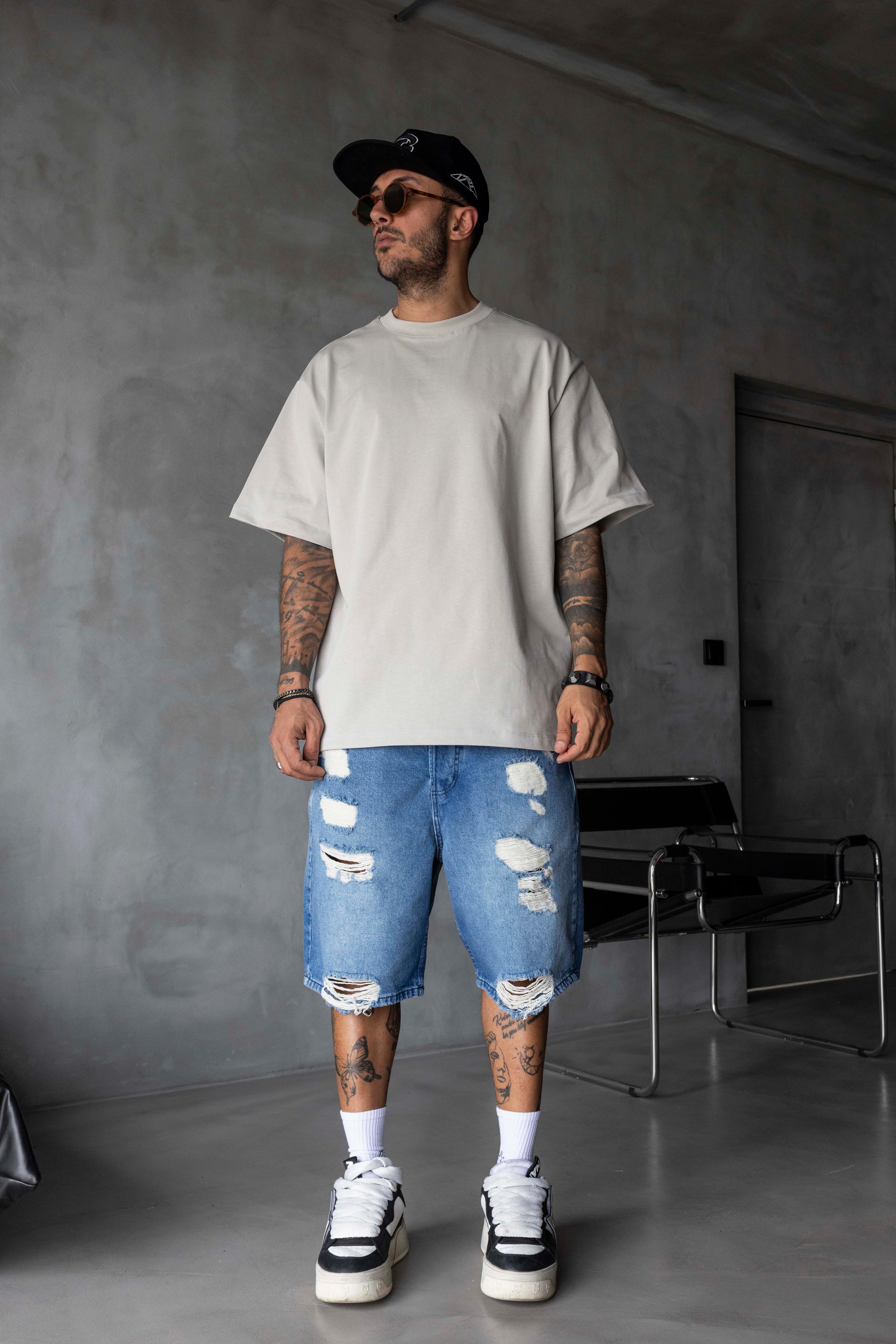 Basic Oversize Tişört - GRİ