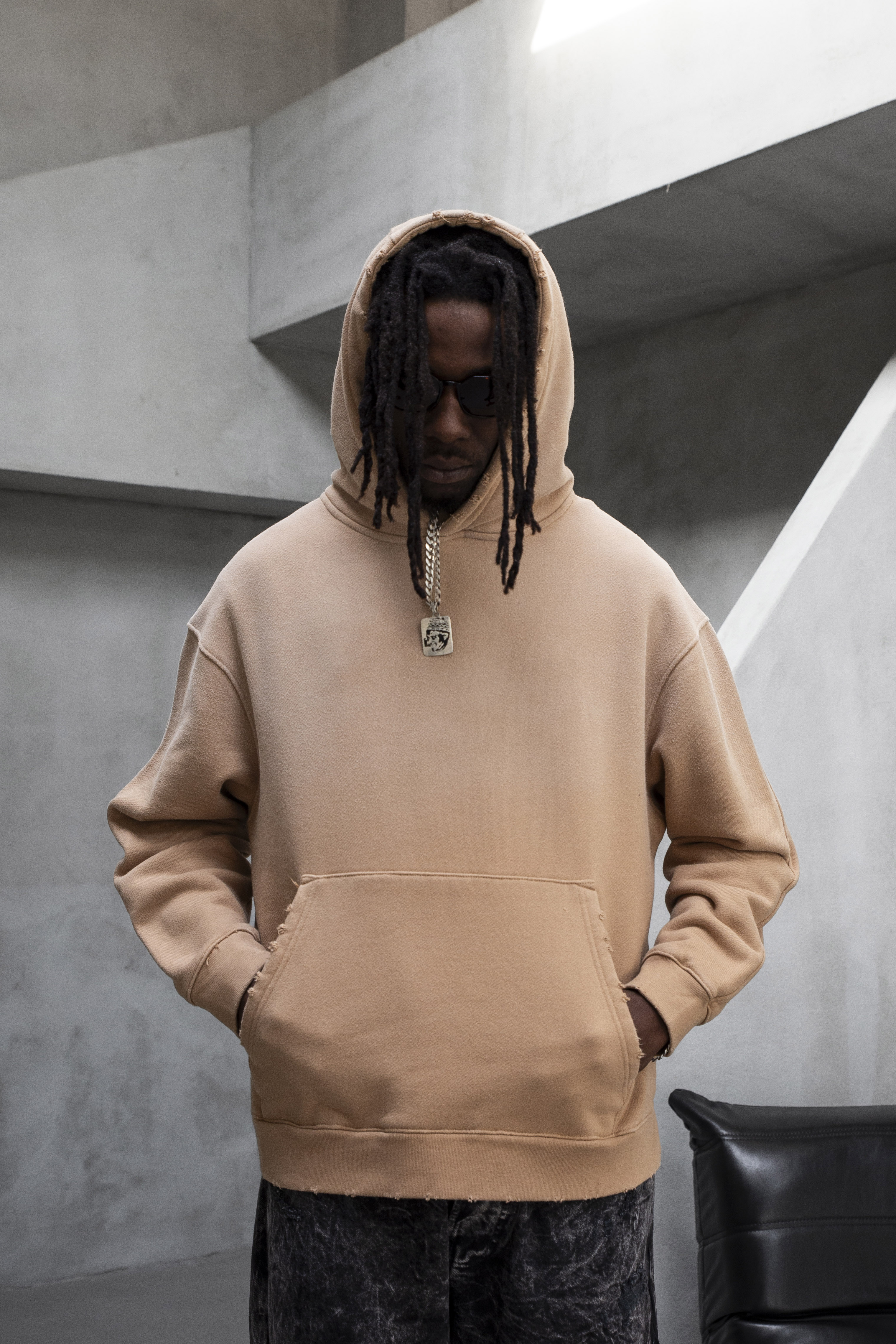 Black Island Oversized Basic Hoodie