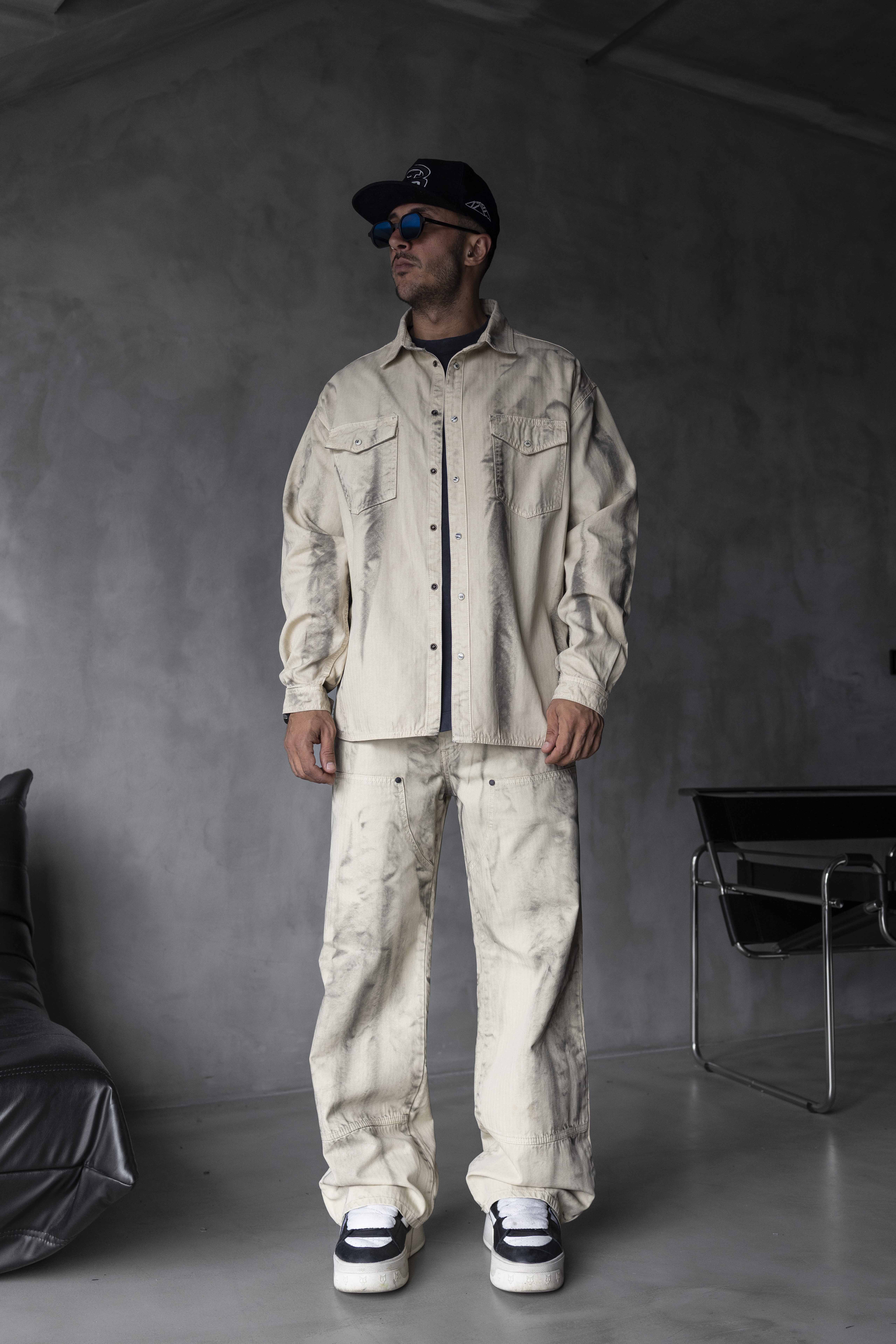 Oversized Washed Denim Shacket