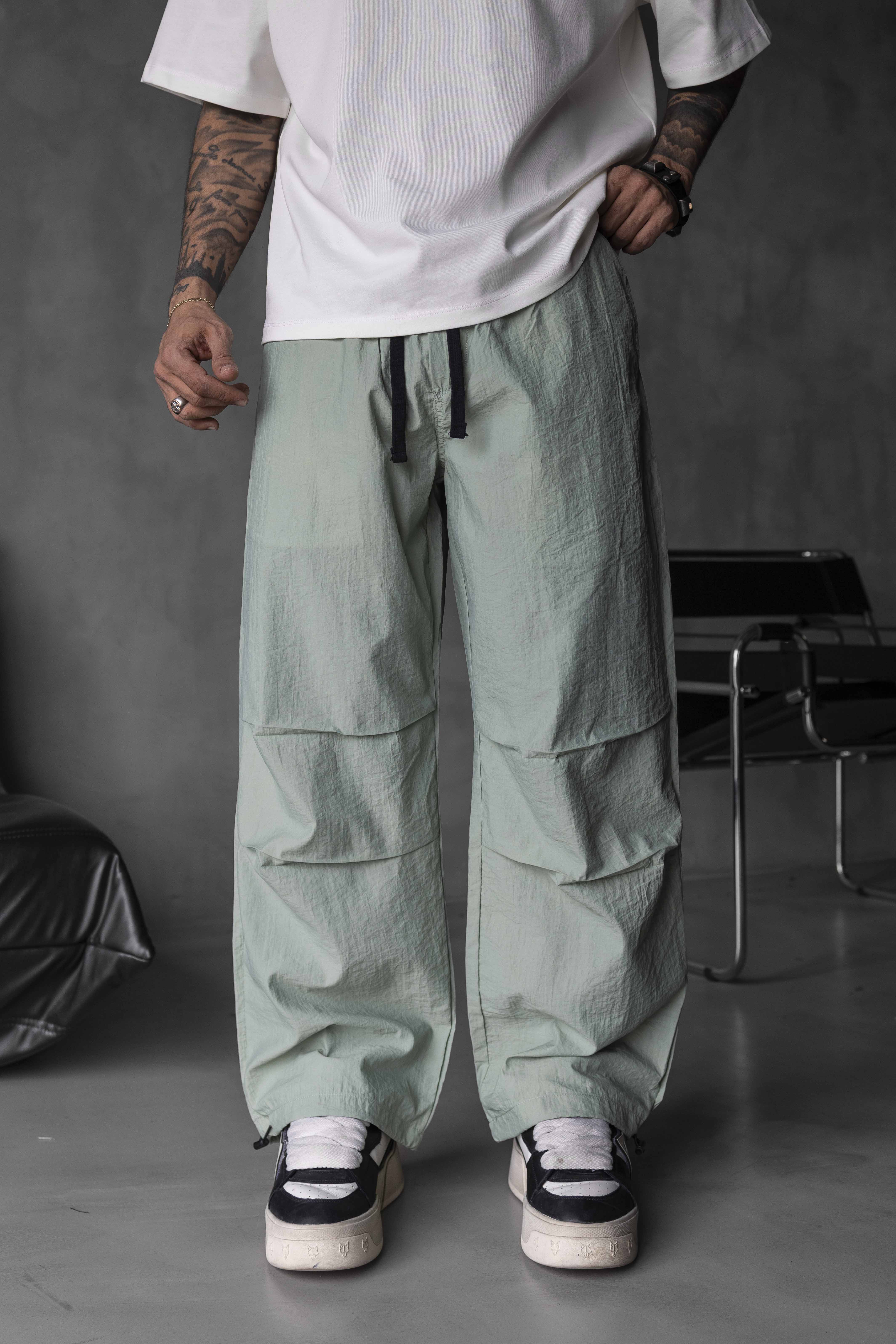 Wide Leg Technical Jogger Pants