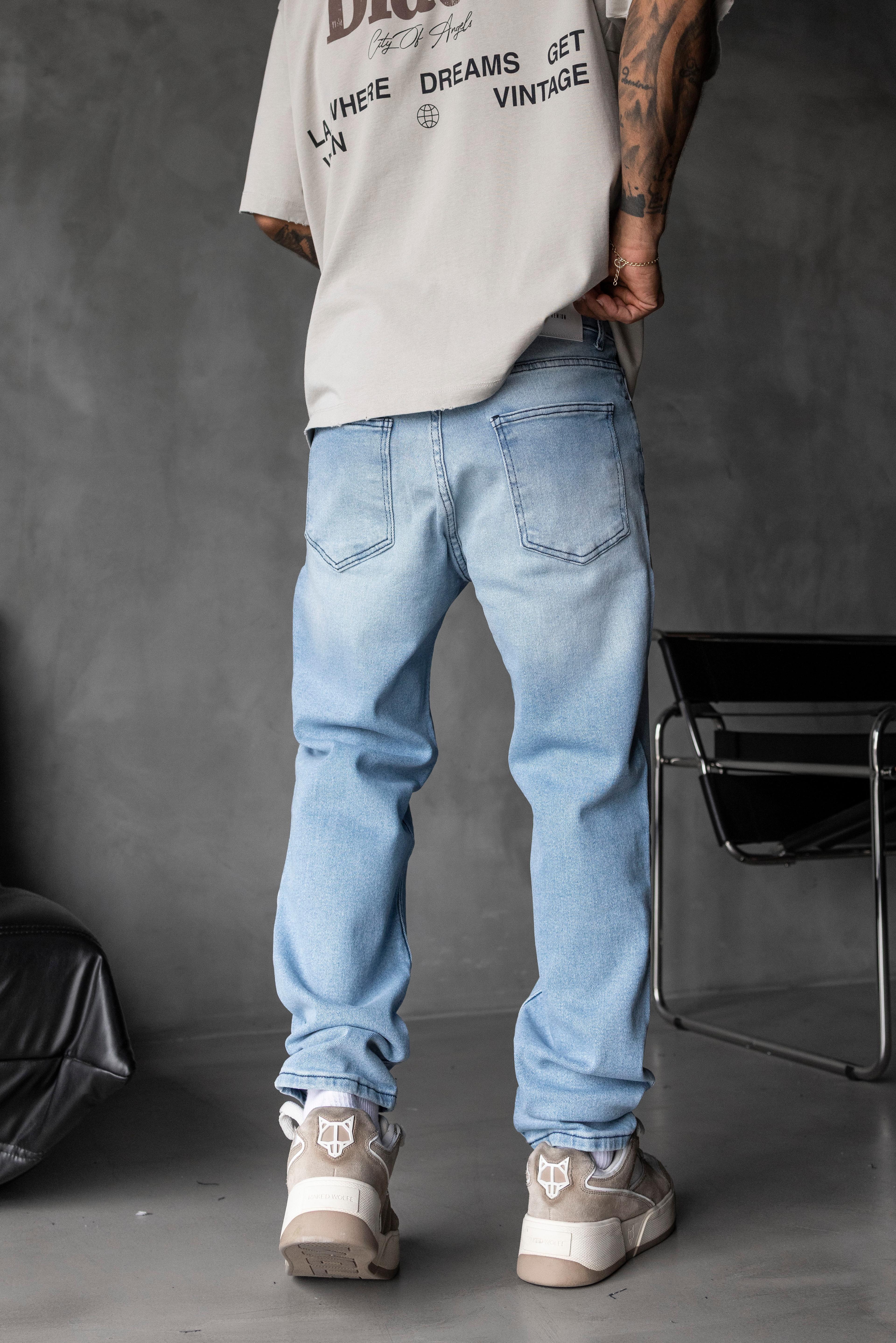 Loose Fit Açık Mavi Denim Jean