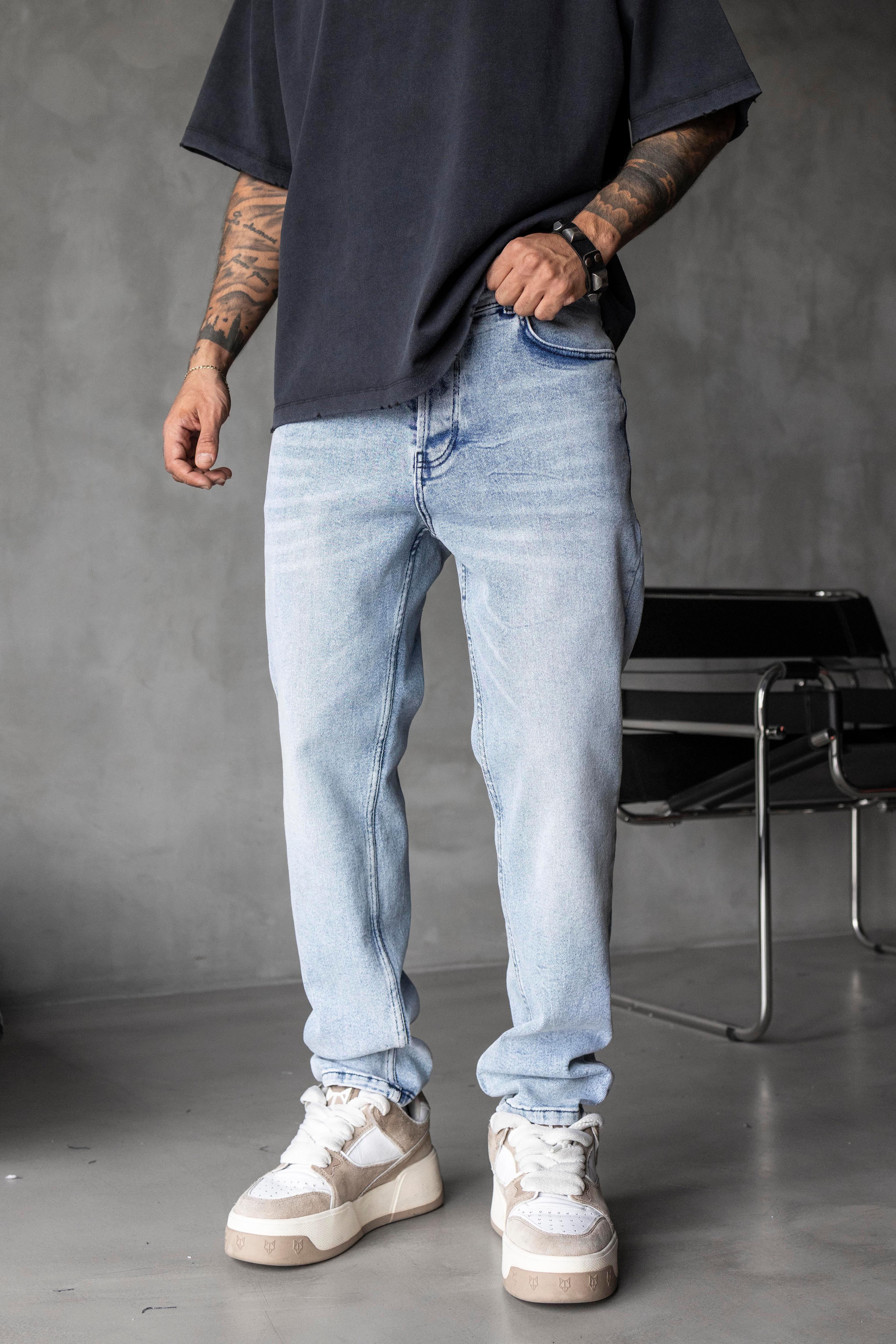 Loose Fit Açık Mavi Denim Jean