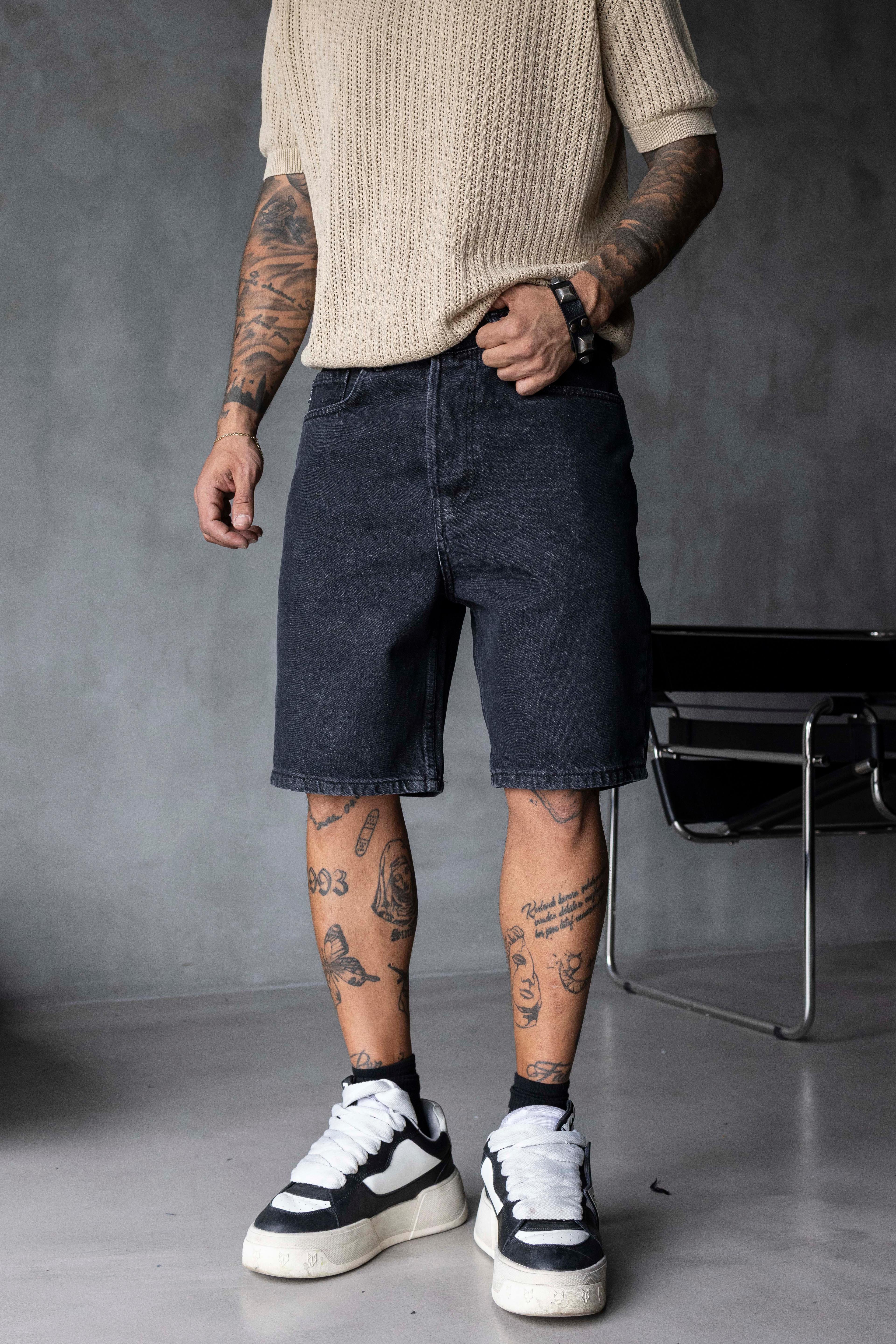 Yıkamalı Klasik Denim Şort